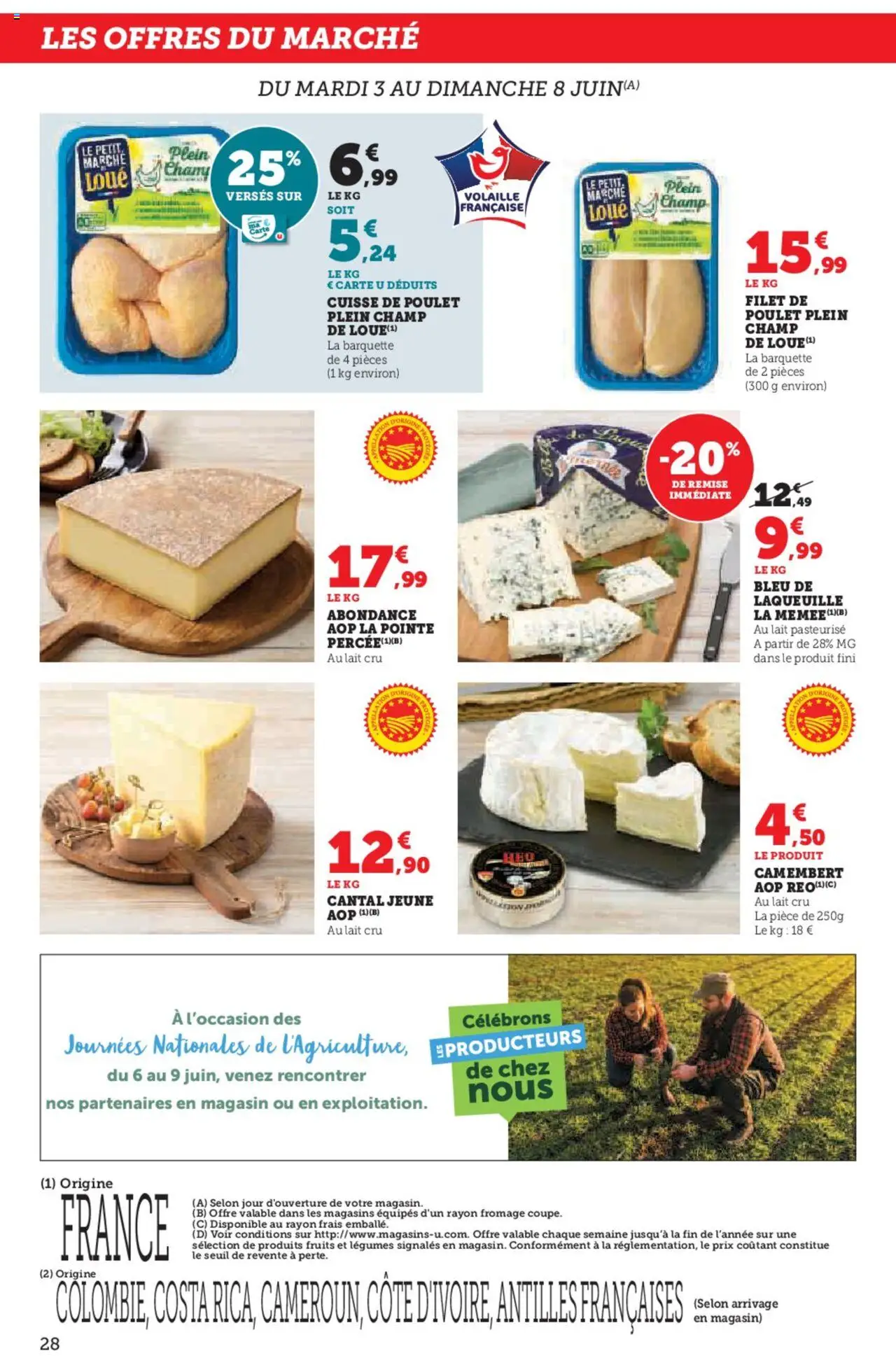  | Page: 28 | Produits: Volaille, Lait, Fromage, Cuisse de poulet