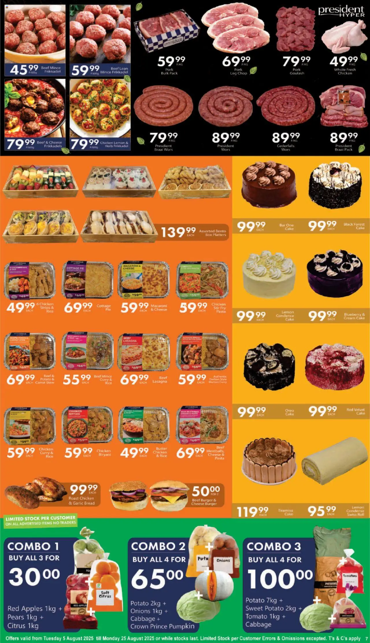 President Hyper Specials │ valid from 05.08.2025 | Page: 7 | Products: Pears, Beef, Cream, Garlic