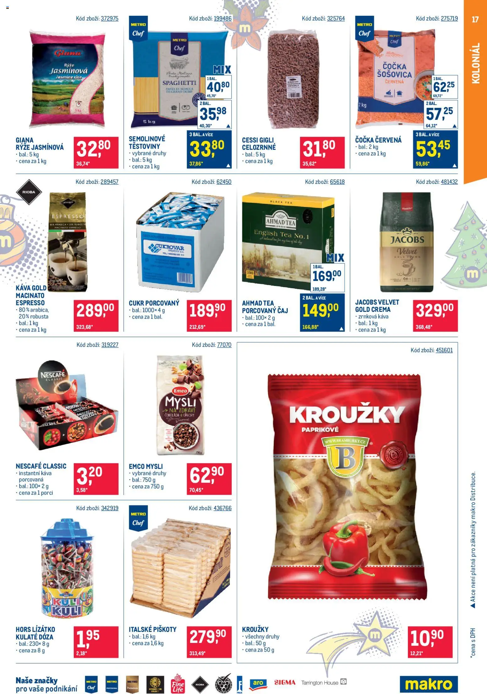 Makro leták - Gastronomie od 19.11.2025 | Strana: 17 | Produkty: Čokoláda, Instantní káva, Jacobs, Zrnková káva