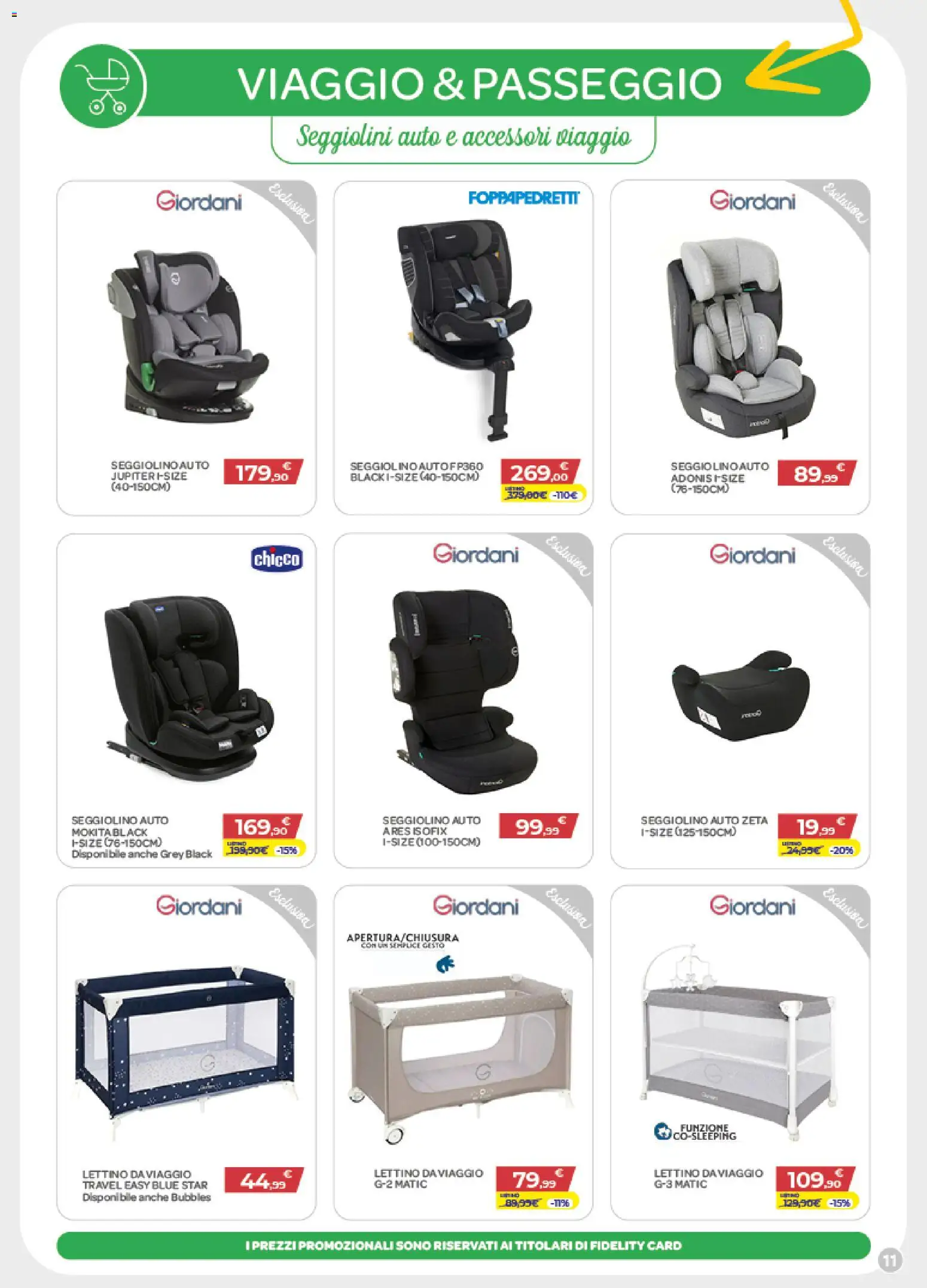 Volantino Bimbo store del 02.04.2026 | Pagina: 11 | Prodotti: Lettino, Seggiolino