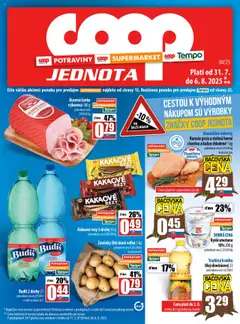 COOP Jednota leták - náhľad platný od 31.07.2025