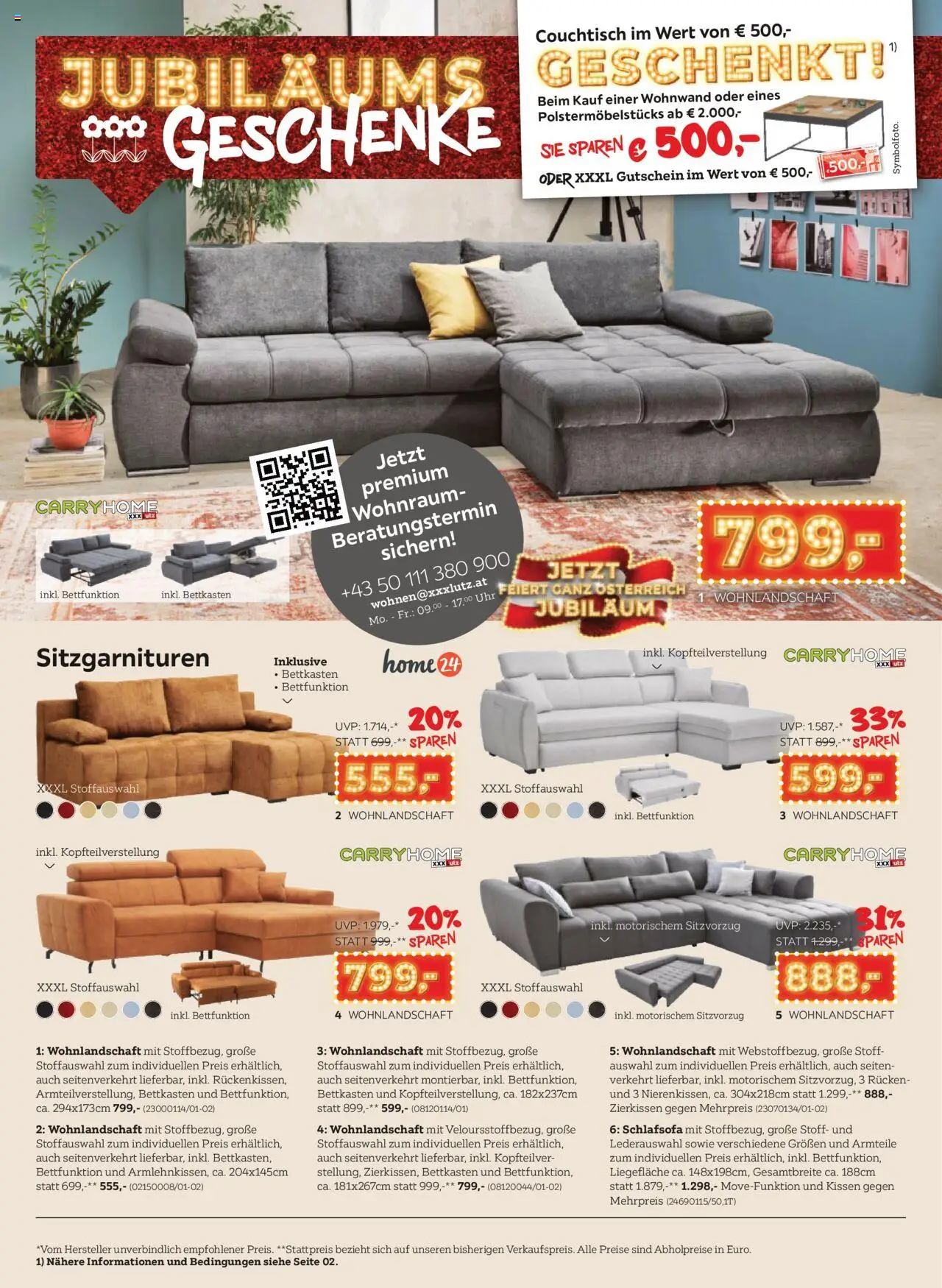 XXXLutz Jubiläum geschenke gültig ab 26.08.2025 | Seite: 8 | Produkte: Uhr, Kissen, Couchtisch