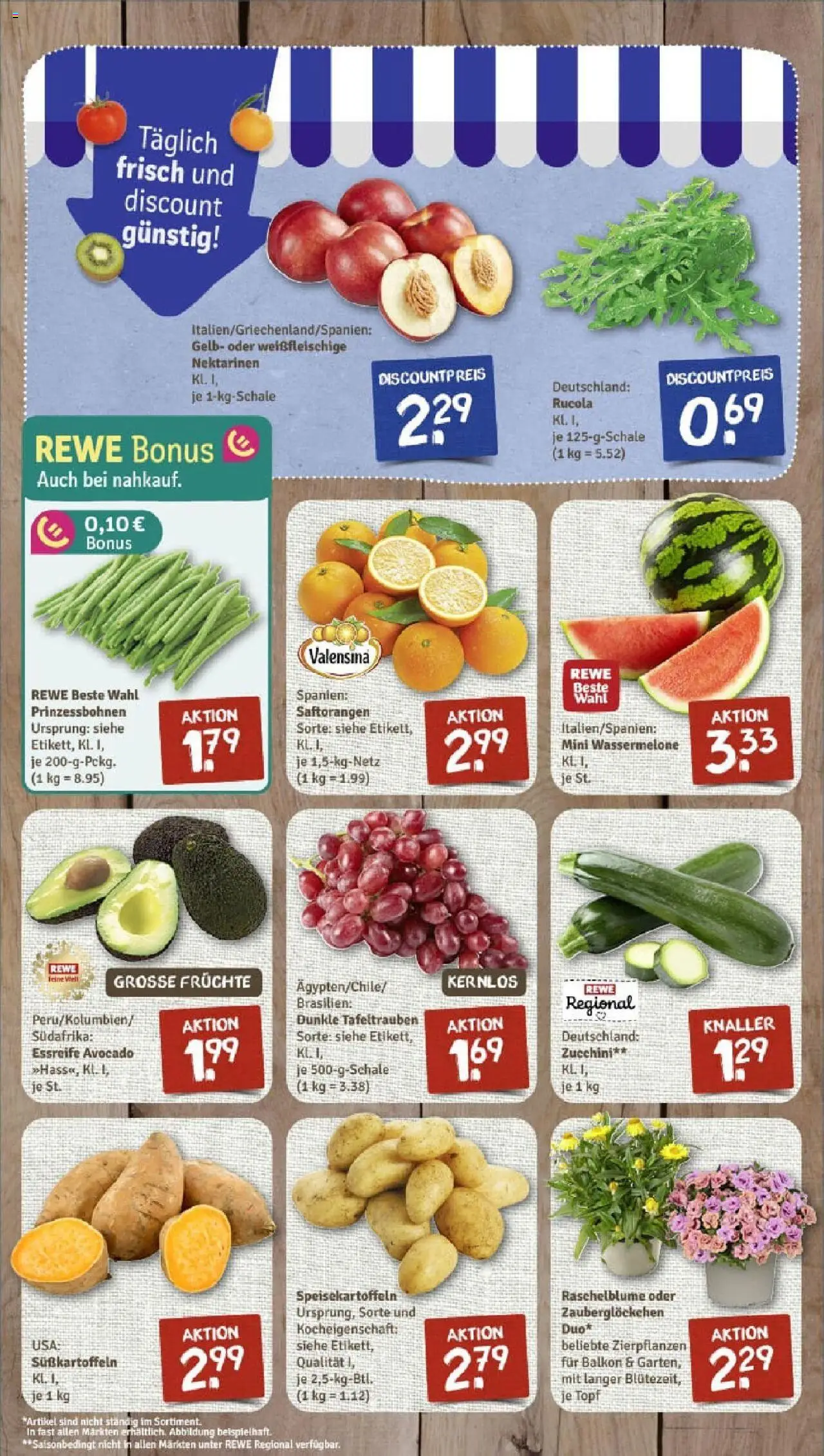 Rewe prospekt Solingen / Höhscheid	 - gültig ab dem 22.06.2025 | Seite: 3 | Produkte: Nektarinen, Avocado, Wassermelone, Zucchini