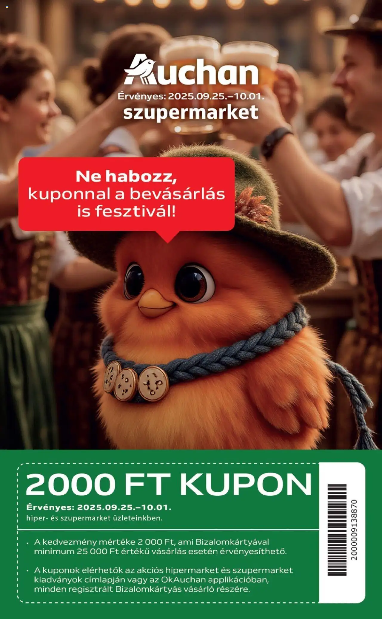 Auchan akciós ujság - amely érvényes a következő dátumtól: 25.09.2025 | Oldal: 1