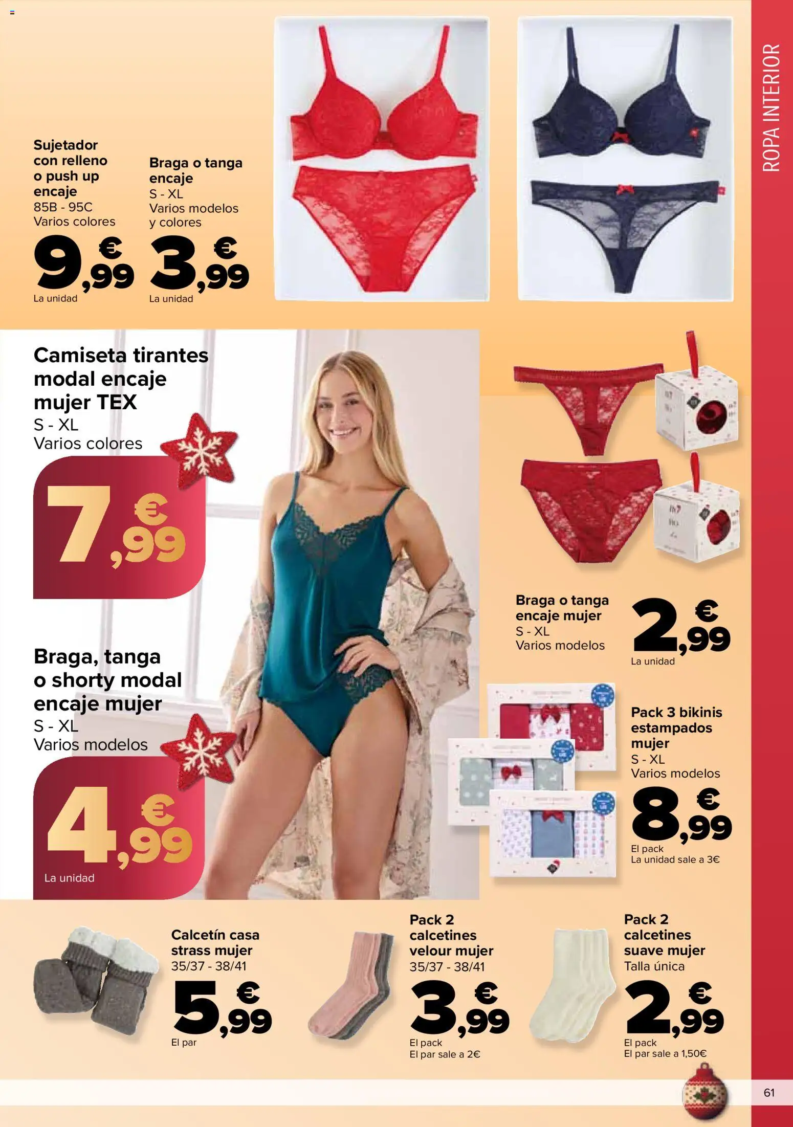 Carrefour folleto │ válido desde el 03.12.2025 | Página: 61 | Productos: Ropa interior, Ropa, Braga
