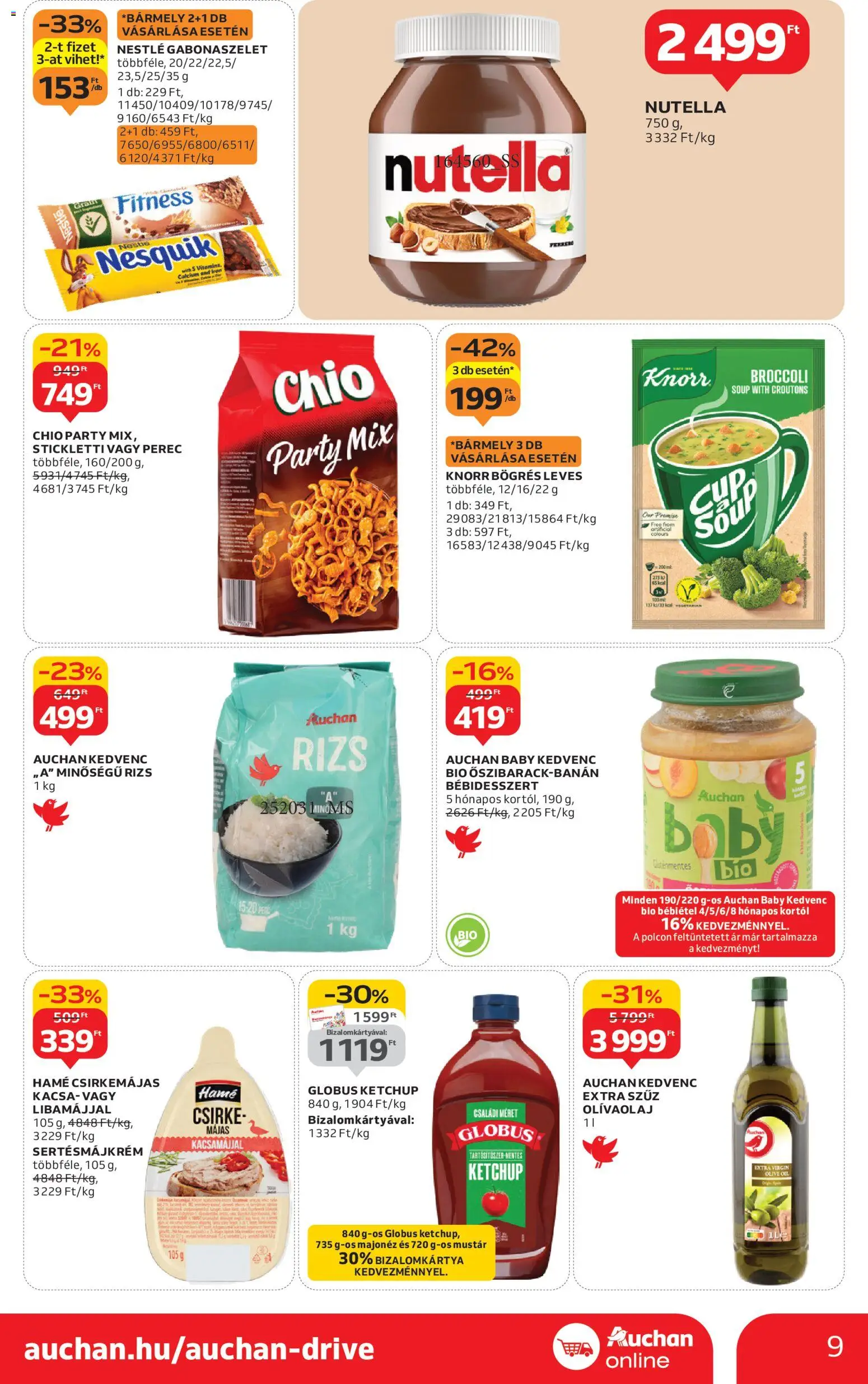 Auchan akciós ujság - amely érvényes a következő dátumtól: 30.10.2025 | Oldal: 9 | Termékek: Ketchup, Mustár, Bébiétel, Majonéz