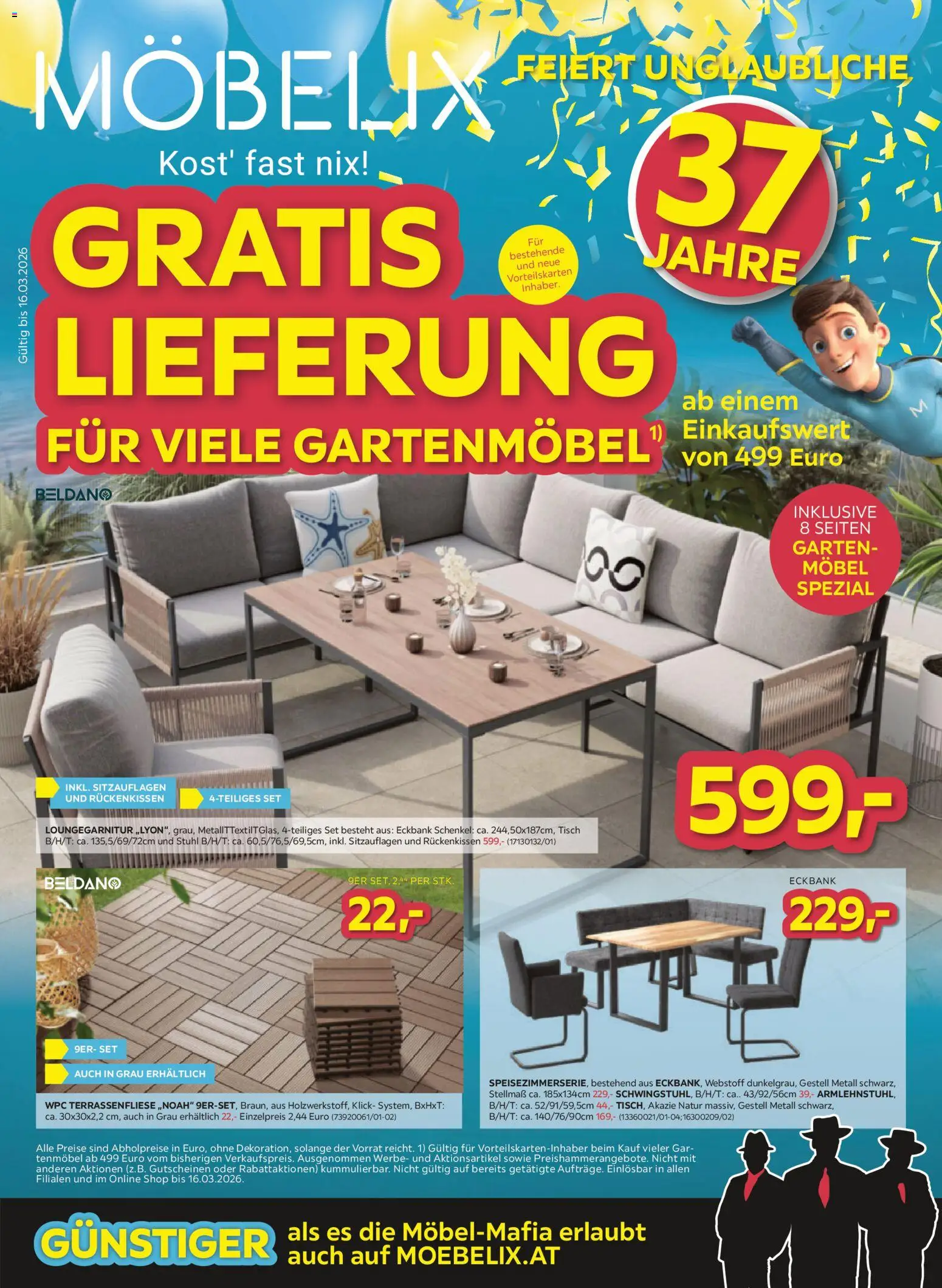 Möbelix Angebote gültig ab 10.03.2026 | Seite: 1 | Produkte: Tisch, Stuhl, Gartenmöbel