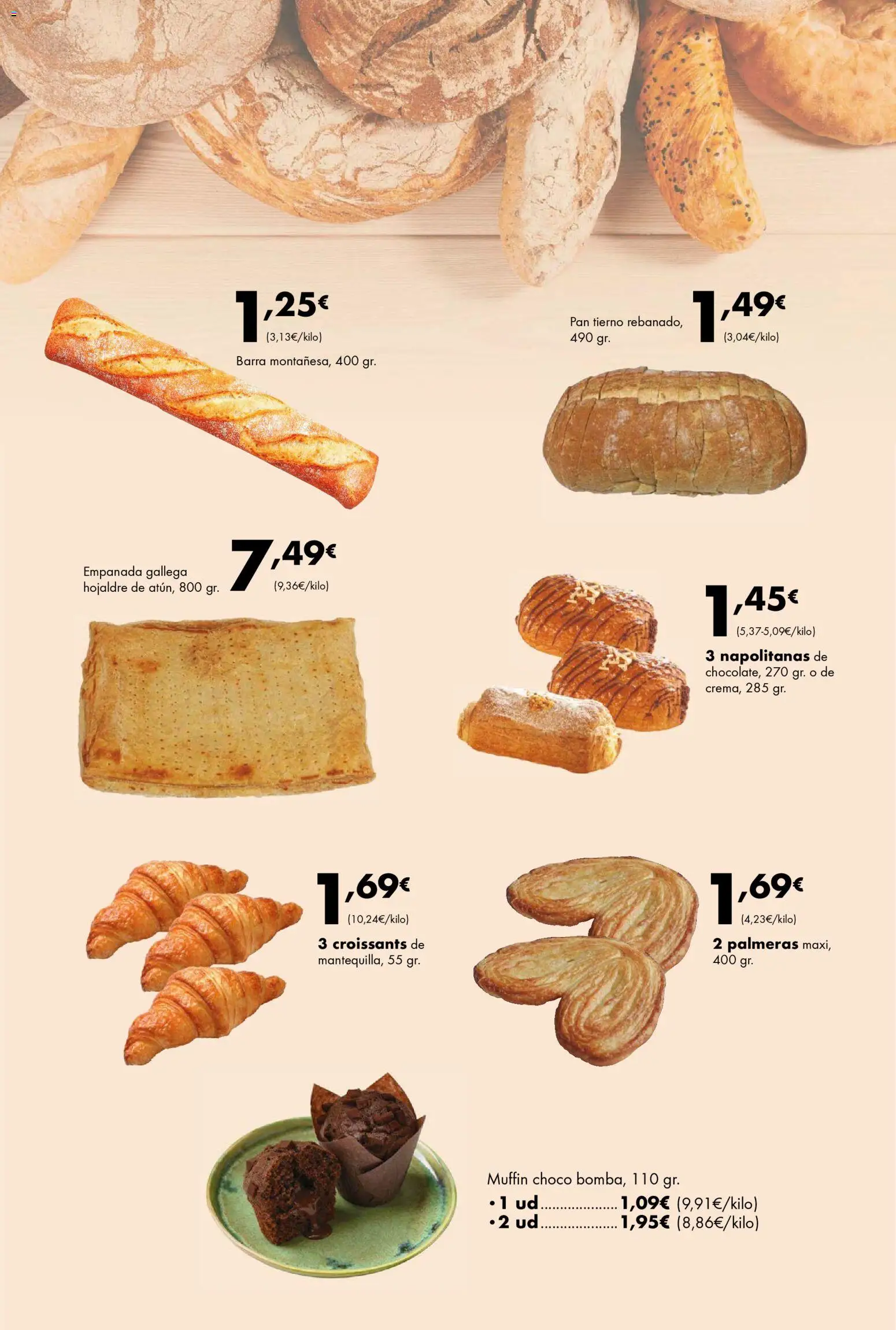 Lupa Supermercados folleto │ válido desde el 22.01.2026 | Página: 8 | Productos: Pan, Palmeras