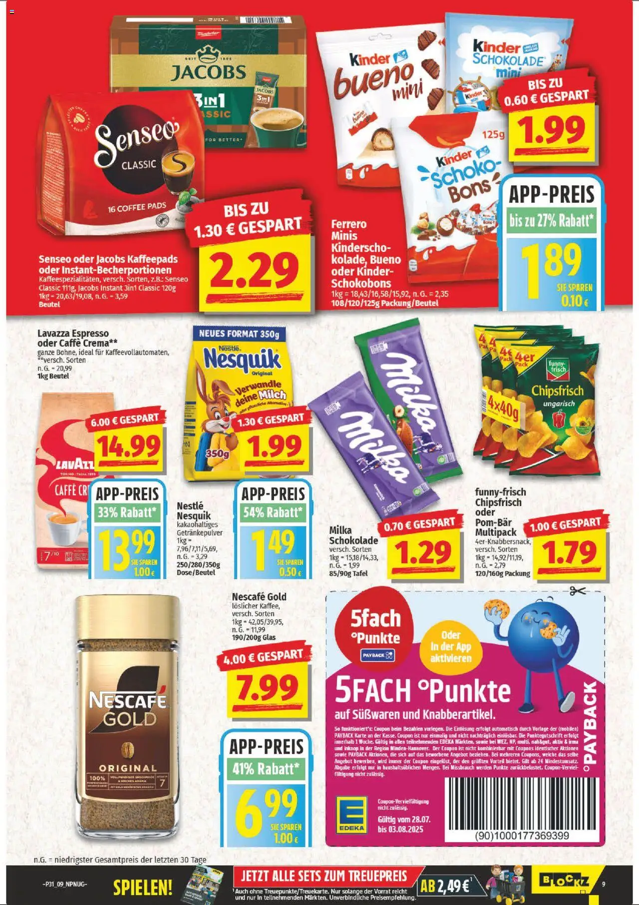 NP Discount Prospekt 	 - gültig ab dem 28.07.2025 | Seite: 9 | Produkte: Nescafe, Nesquik, Milch, Funny frisch
