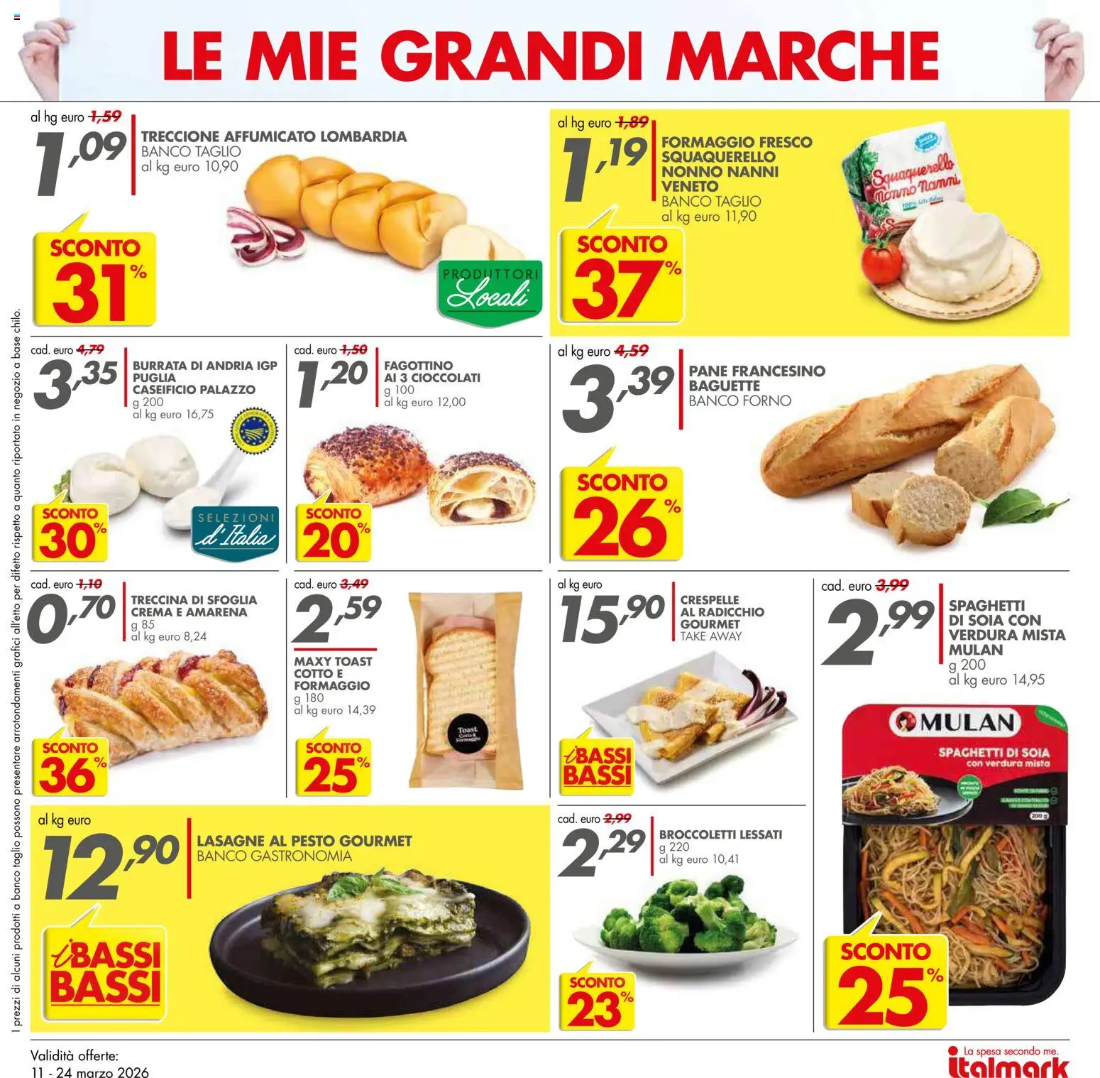 Volantino Italmark del 11.03.2026 | Pagina: 11 | Prodotti: Pane, Formaggio, Pesto, Forno