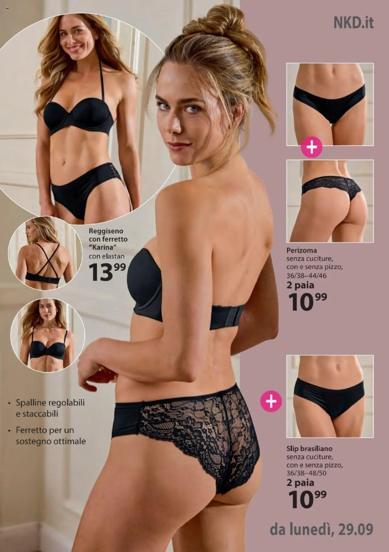 Volantino NKD del 29.09.2025 | Pagina: 5 | Prodotti: Reggiseno, Slip