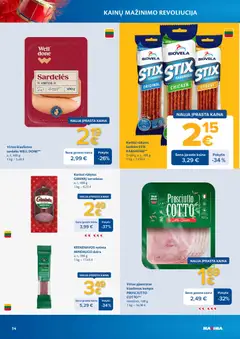MAXIMA leidinys galioja nuo 07.04.2026 | Puslapis: 14 | Prekių: Sardelės, Kiaulienos, Kumpis, Dešra