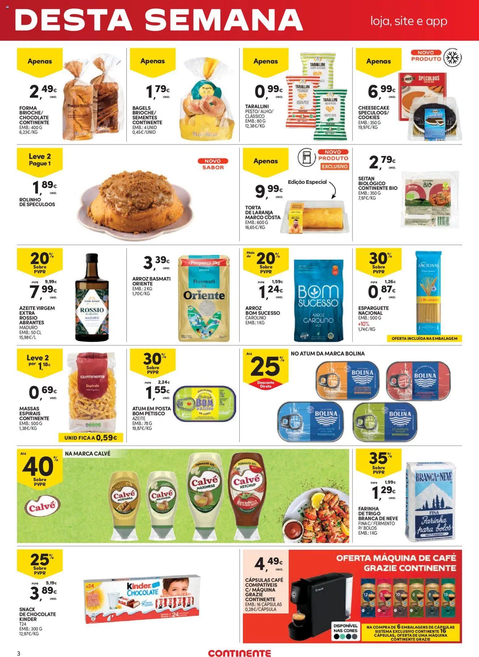 Continente - Fim de Semana │ válido de 09.01.2026 | Página: 3 | Produtos: Atum, Azeite, Café, Ketchup