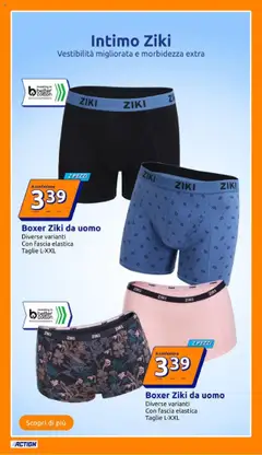 Volantino Action del 30.07.2025 | Pagina: 9 | Prodotti: Intimo, Boxer