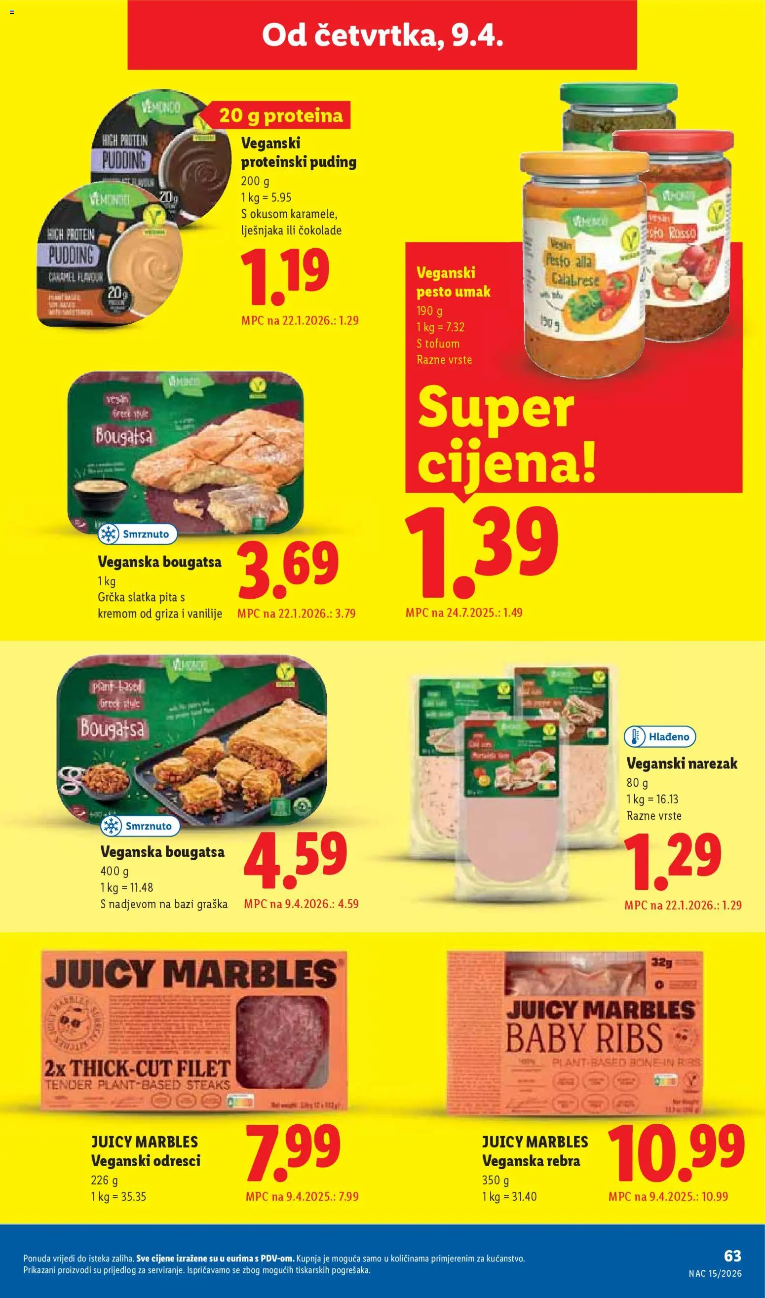 Lidl katalog | vrijedi od 07.04.2026 | Stranica: 63 | Proizvodi: Puding, Pita, Narezak, Umak