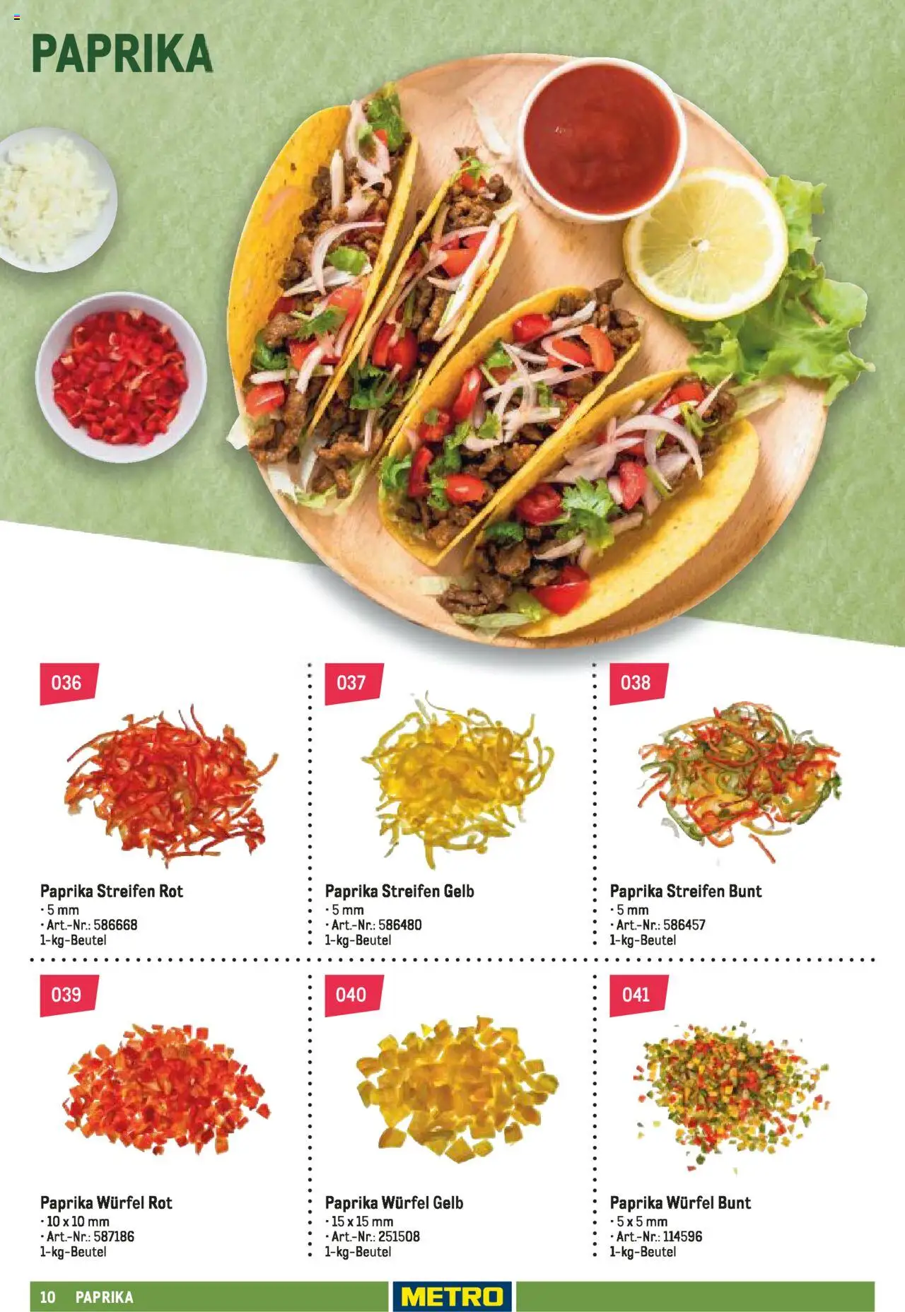 Metro Schnittwaren Spezial – gültig ab 04.02.2025 | Seite: 10 | Produkte: Paprika