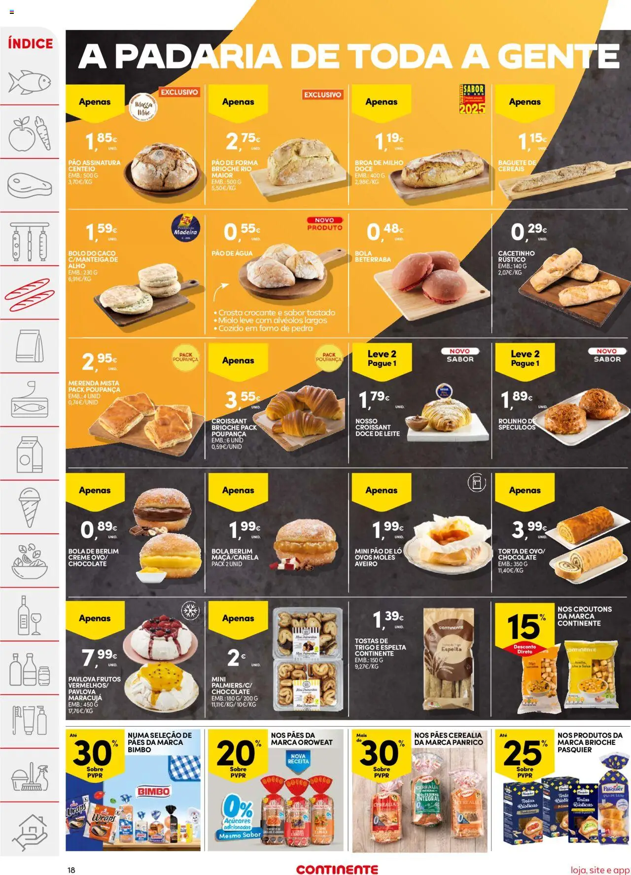 Continente folheto │ válido de 12.08.2025 | Página: 18 | Produtos: Ovos, Chocolate, Torta, Creme