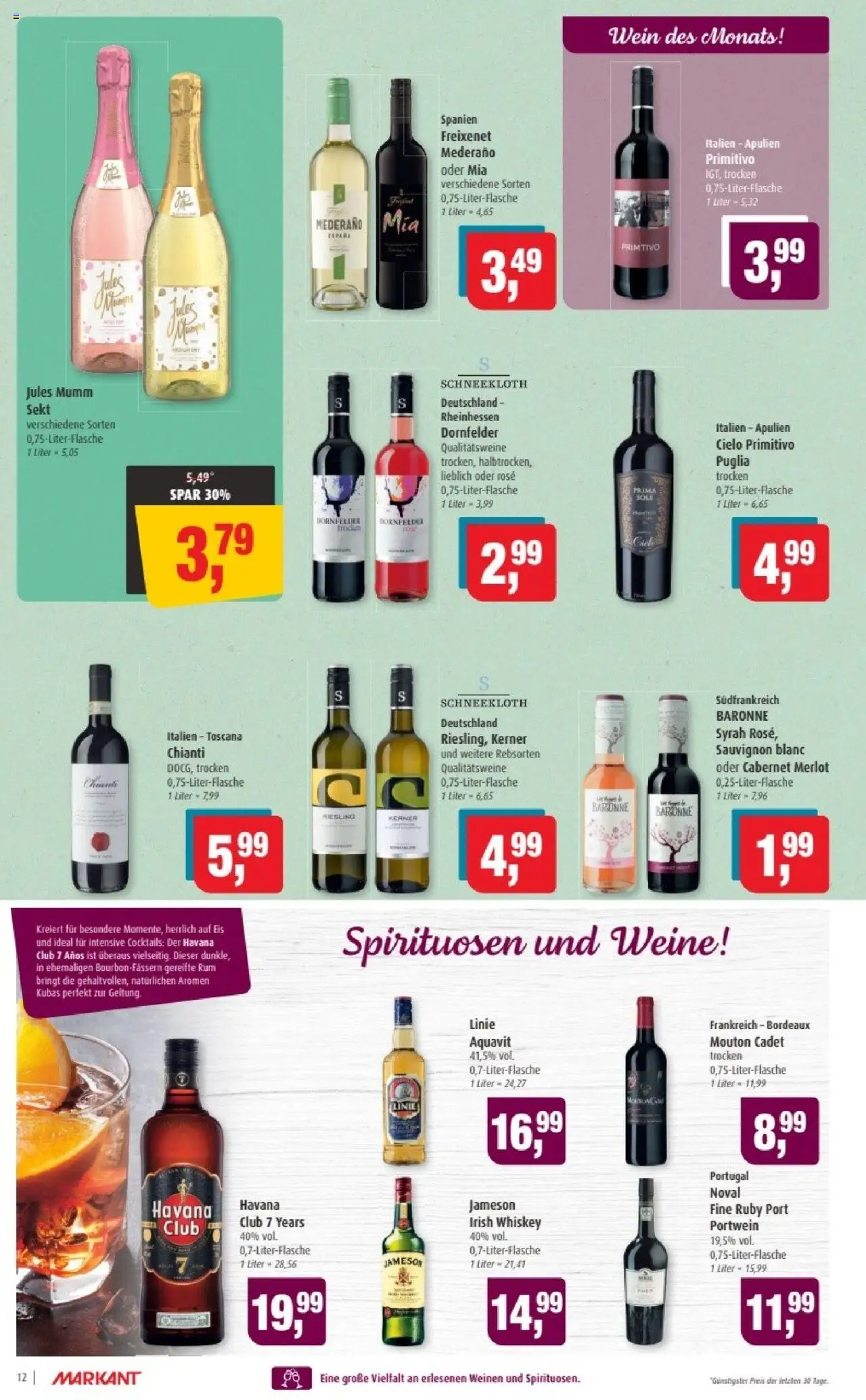 Markant Prospekt 	 – gültig ab 13.10.2025 | Seite: 12 | Produkte: Havana club, Freixenet, Wein, Whiskey