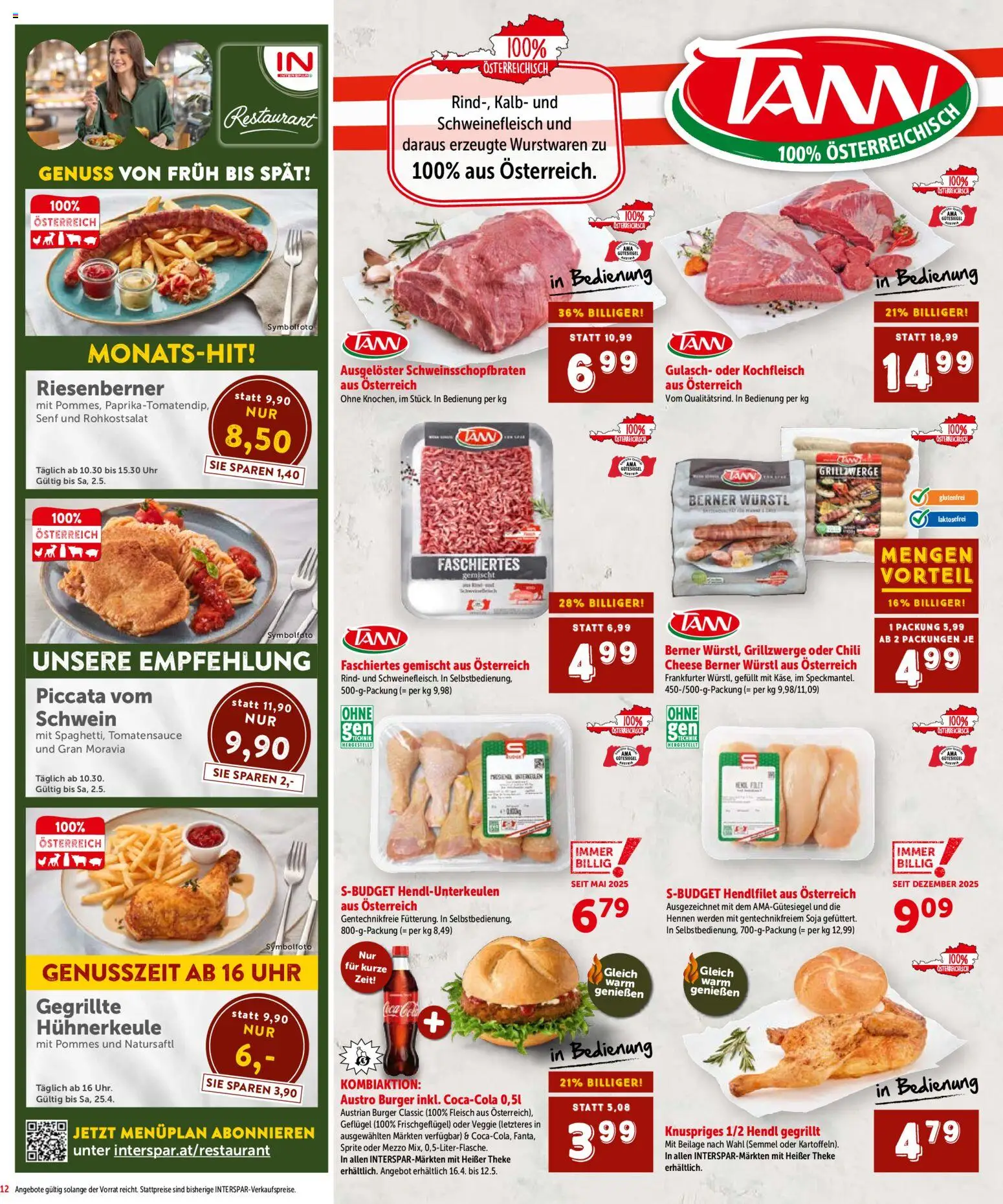 Interspar Flugblatt - Tirol gültig ab 23.04.2026 | Seite: 12 | Produkte: Chili, Uhr, Schweinefleisch