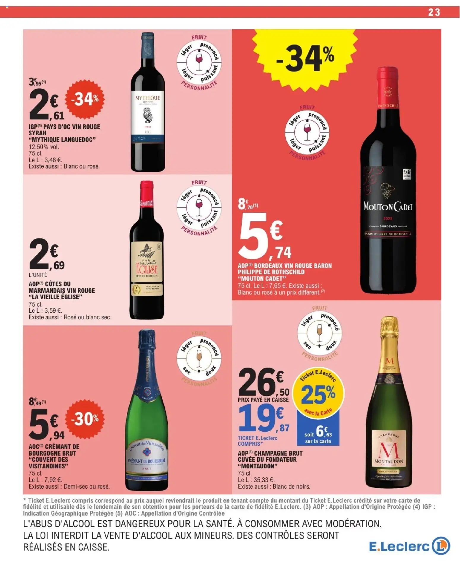 {H1} | Page: 23 | Produits: Crémant de bourgogne, Champagne, Crémant, Vin