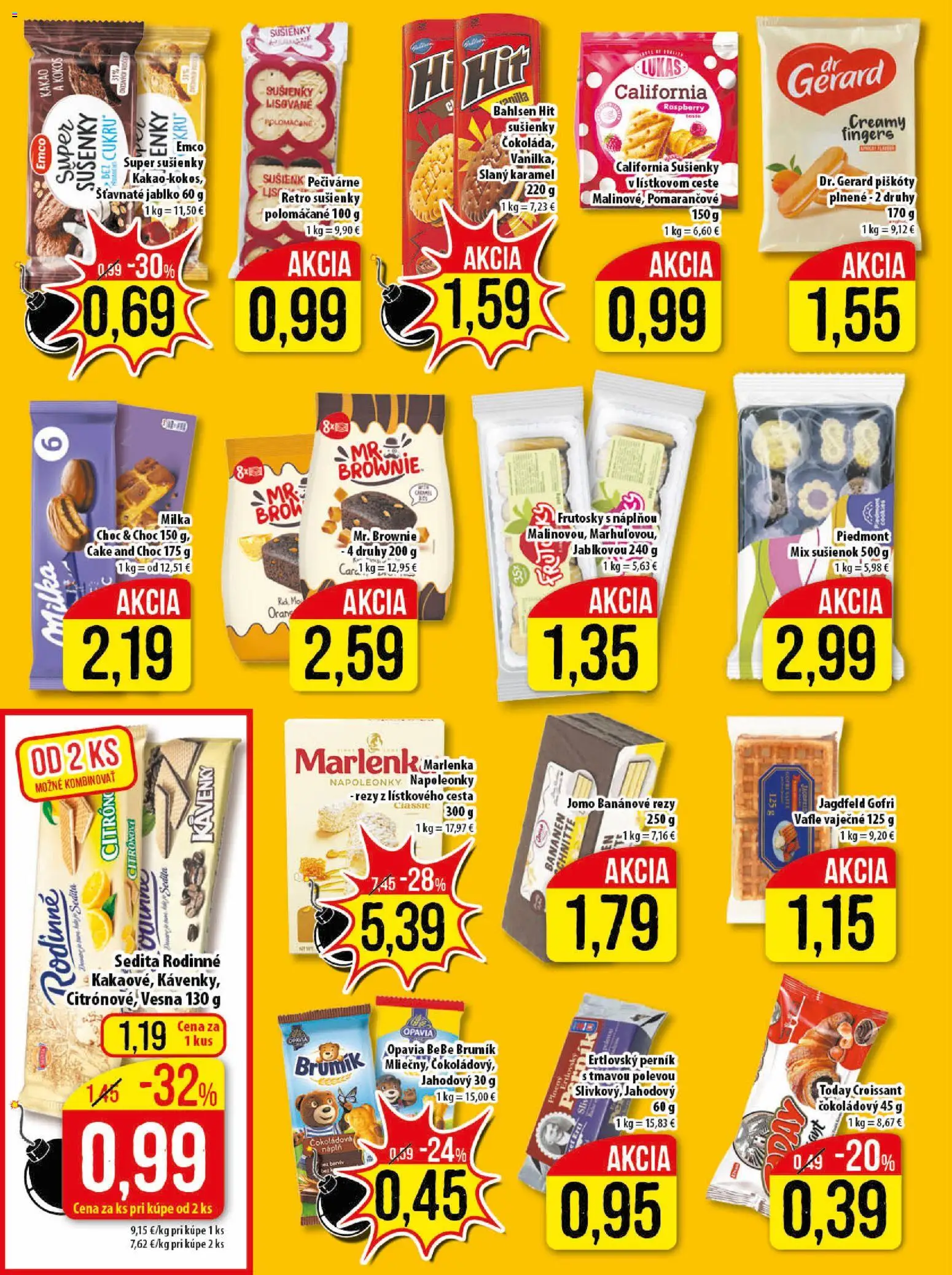 Nové Klas akcie – leták je platný od 16.03.2026 | Strana: 13 | Produkty: Croissant, Marlenka, Milka, Kakao