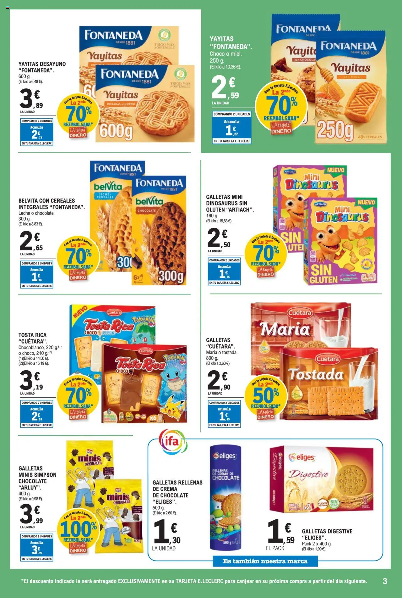 E.Leclerc folleto │ válido desde el 30.07.2025 | Página: 3 | Productos: Ψηφιακή κάμερα, Crema, Galletas, Horno