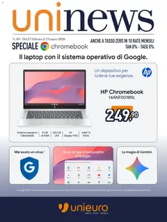 Anteprima del volantino Unieuro volantino Chromebook valido a partire dal 27.02.2026
