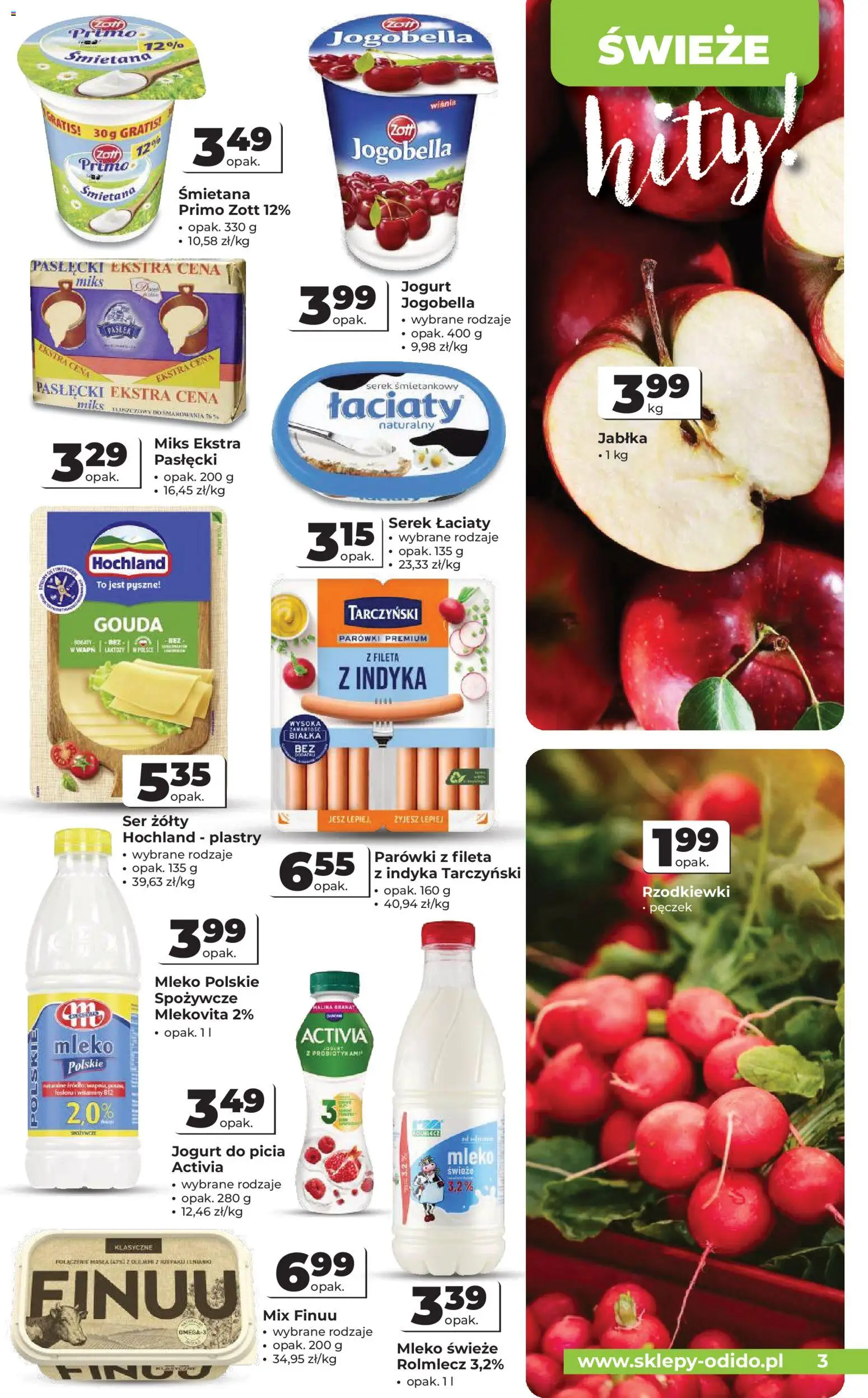 Odido gazetka od 08.04.2026 | Strona: 3 | Produkty: Serek, Mleko, Ser, Śmietana