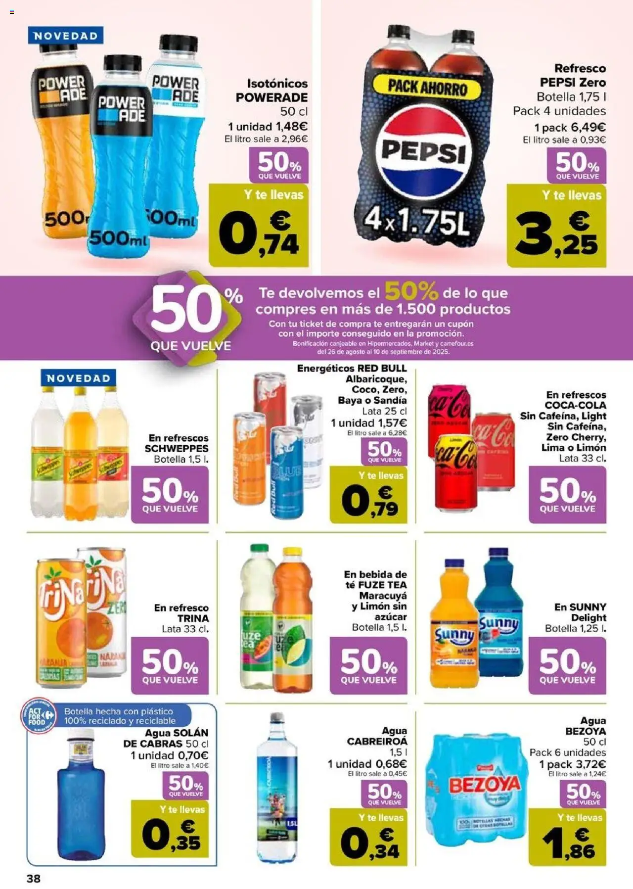 Carrefour folleto │ válido desde el 08.08.2025 | Página: 38 | Productos: Lima, Té, Sandía