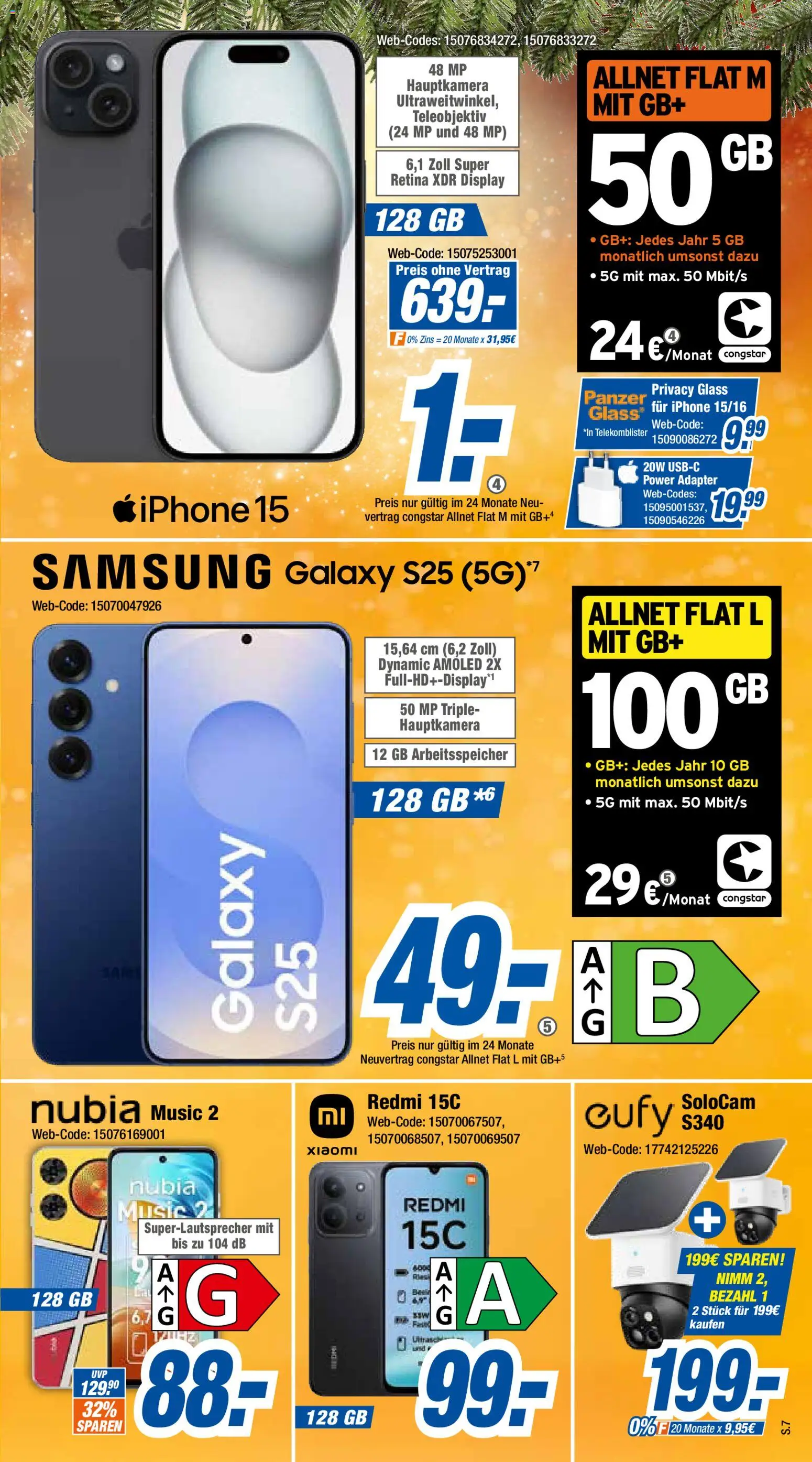 Expert Prospekt 	 – gültig ab 20.12.2025 | Seite: 7 | Produkte: Xiaomi, Adapter, Samsung, Iphone