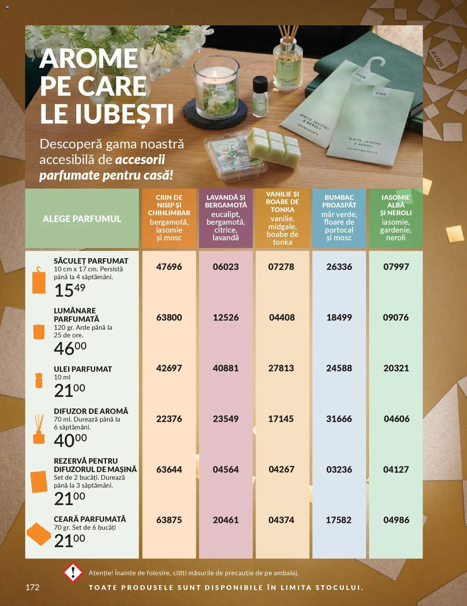 Noul catalog Avon – valabil de la 01.12.2025 | Pagină: 172 | Produse: Difuzor, Lumânare, Ulei parfumat, Ulei