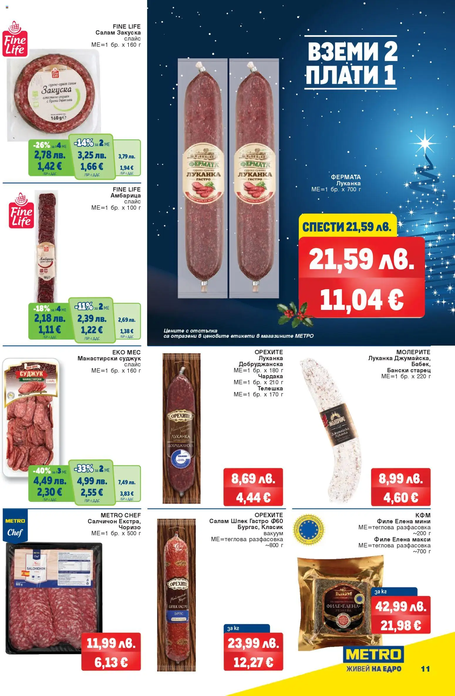 {H1} | Страница: 9 | Продукти: Салам, Амбарица, Филе, Суджук