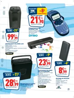  | Page: 21 | Produits: USB, Plastifieuse, Étiqueteuse, Piles