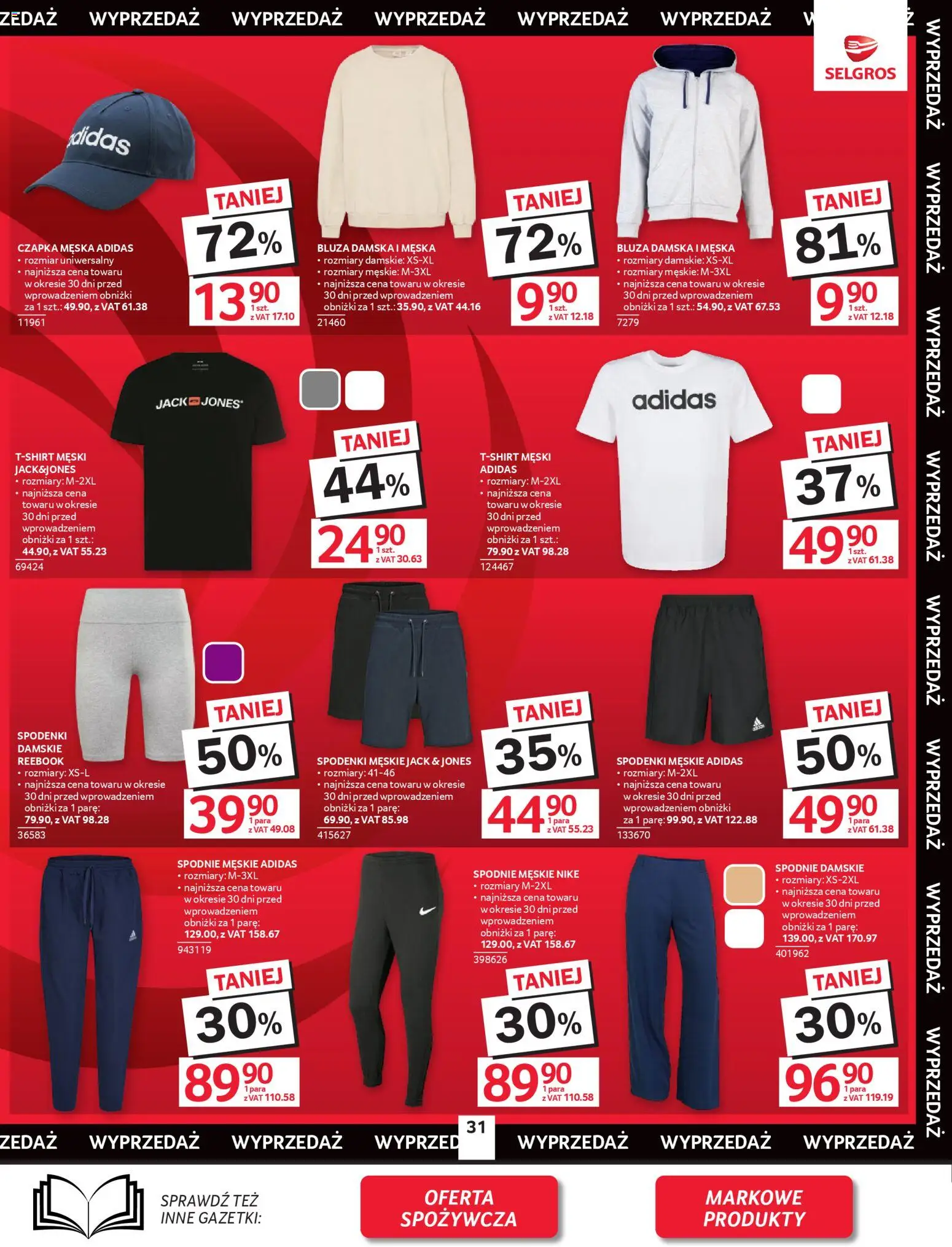 Selgros cash&carry - Oferta Przemysłowa od 09.04.2026 | Strona: 33 | Produkty: Spodnie, Spodenki, Czapka