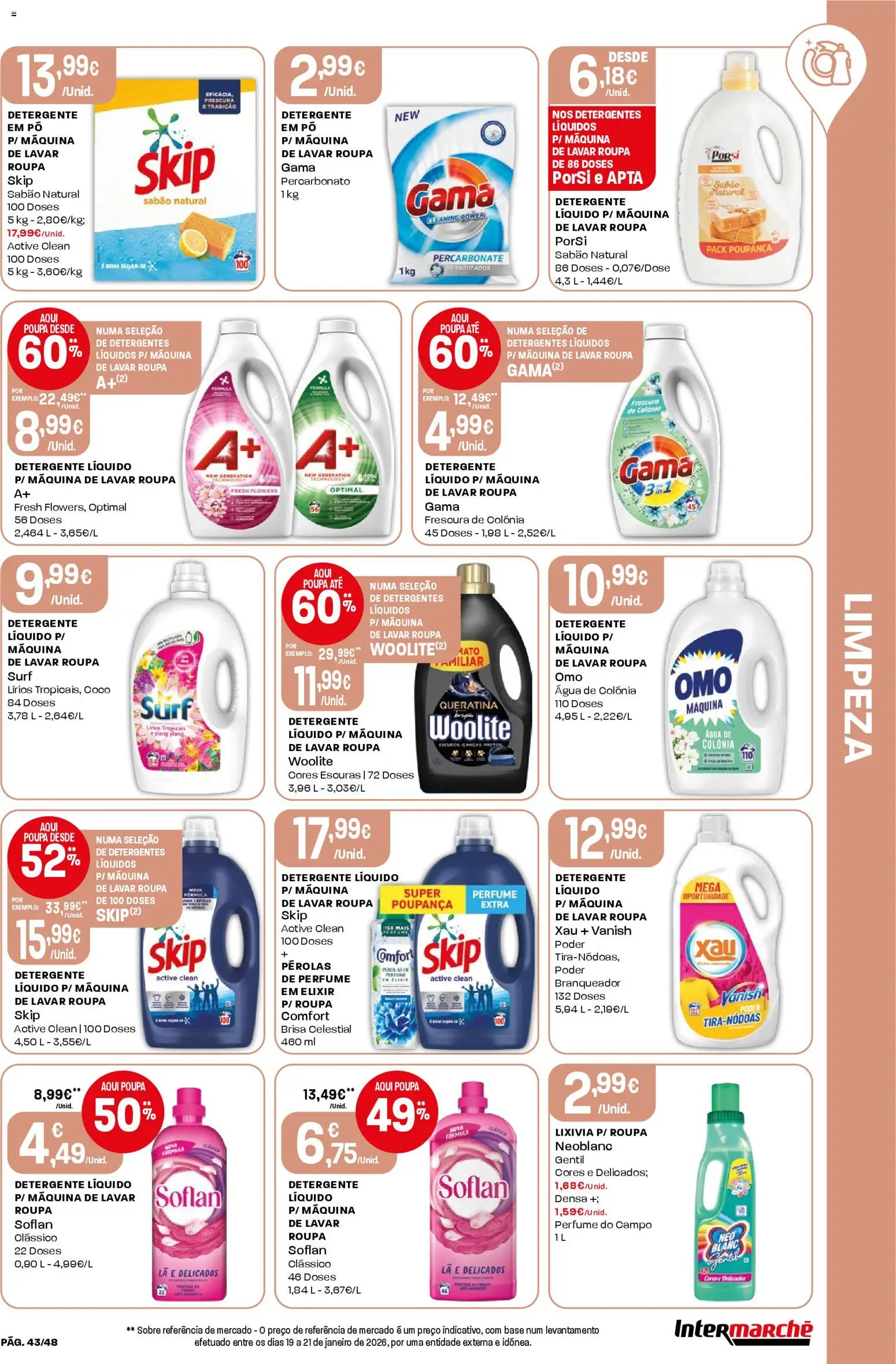 Intermarché folheto │ válido de 26.02.2026 | Página: 43 | Produtos: Agua, Perfume, Base, Detergente