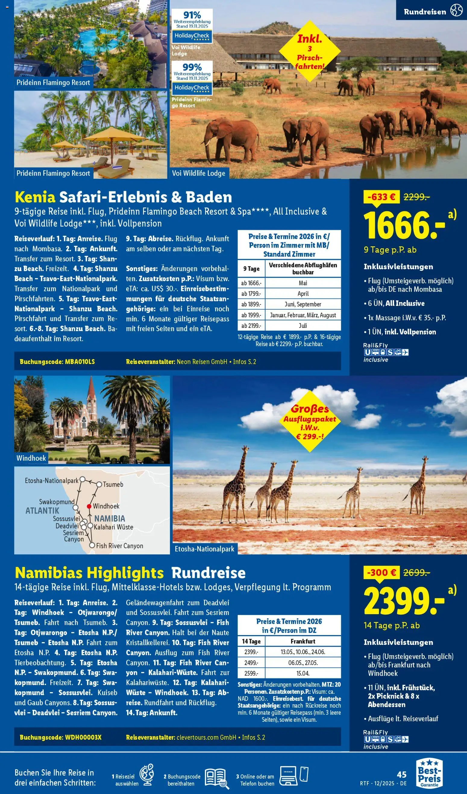 Lidl Reisen Dezember/Januar Reise-Highlights – gültig ab 12.12.2025 | Seite: 45 | Produkte: Telefon