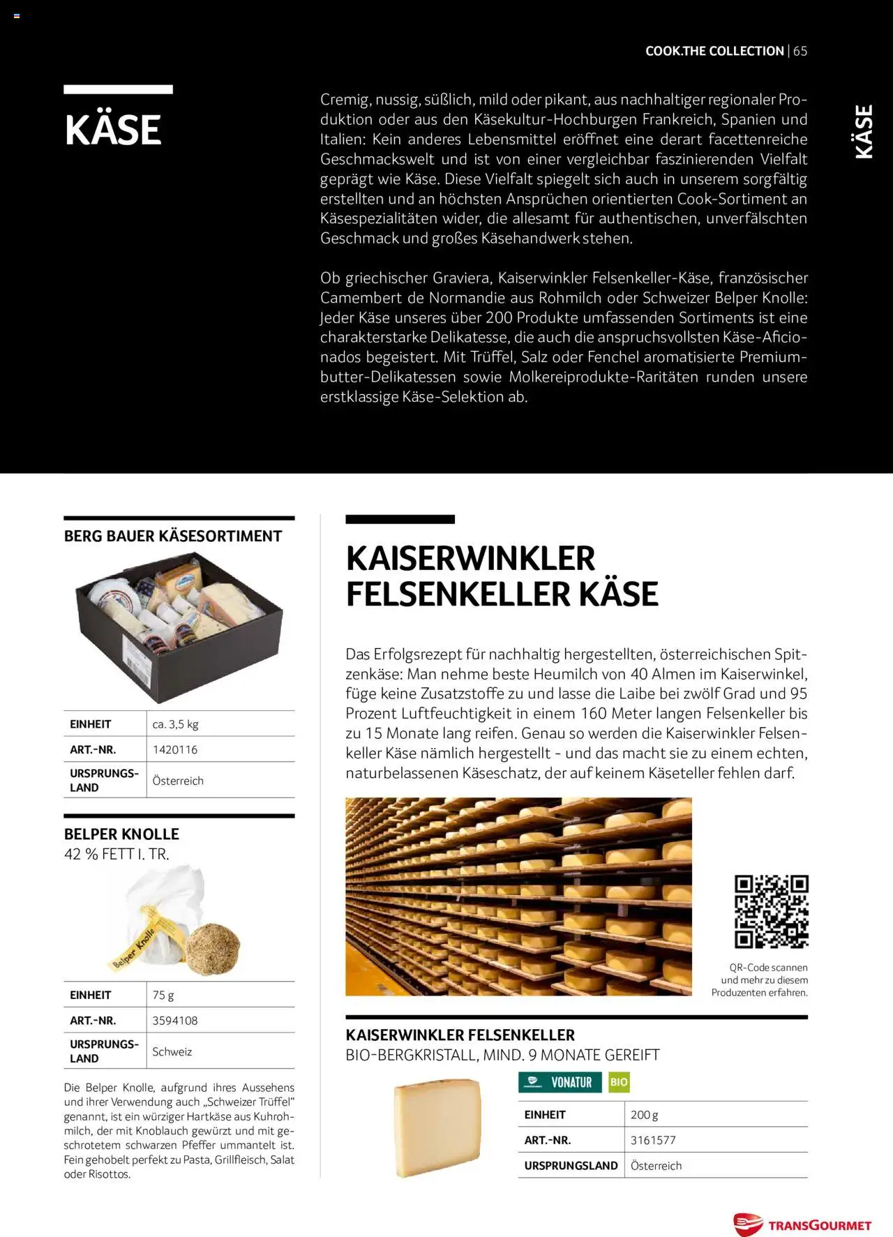 Transgourmet Cook Look-Book gültig ab 01.09.2023 | Seite: 65 | Produkte: Salz, Pfeffer, Knoblauch, Käse