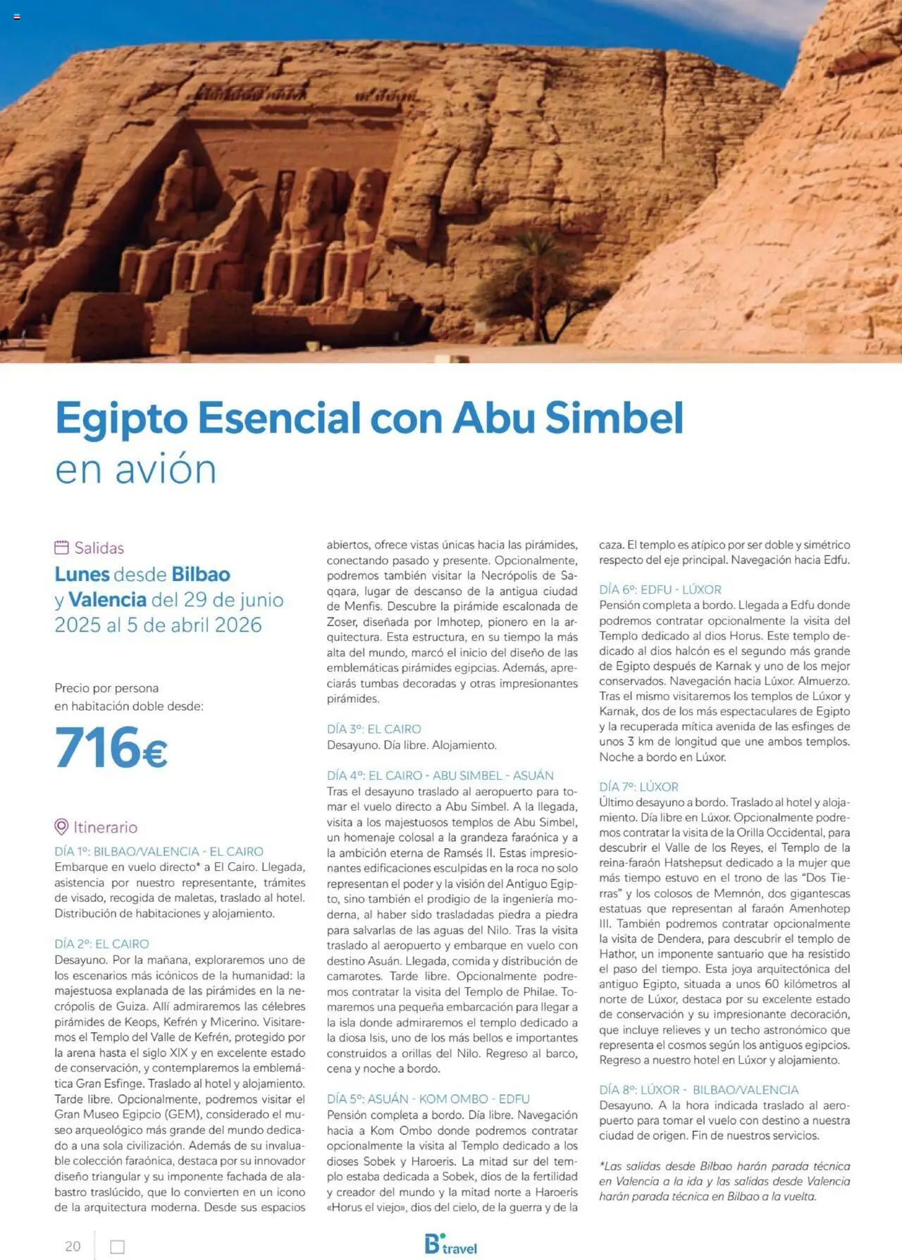 B the travel brand Egipto │ válido desde el 01.07.2025 | Página: 20