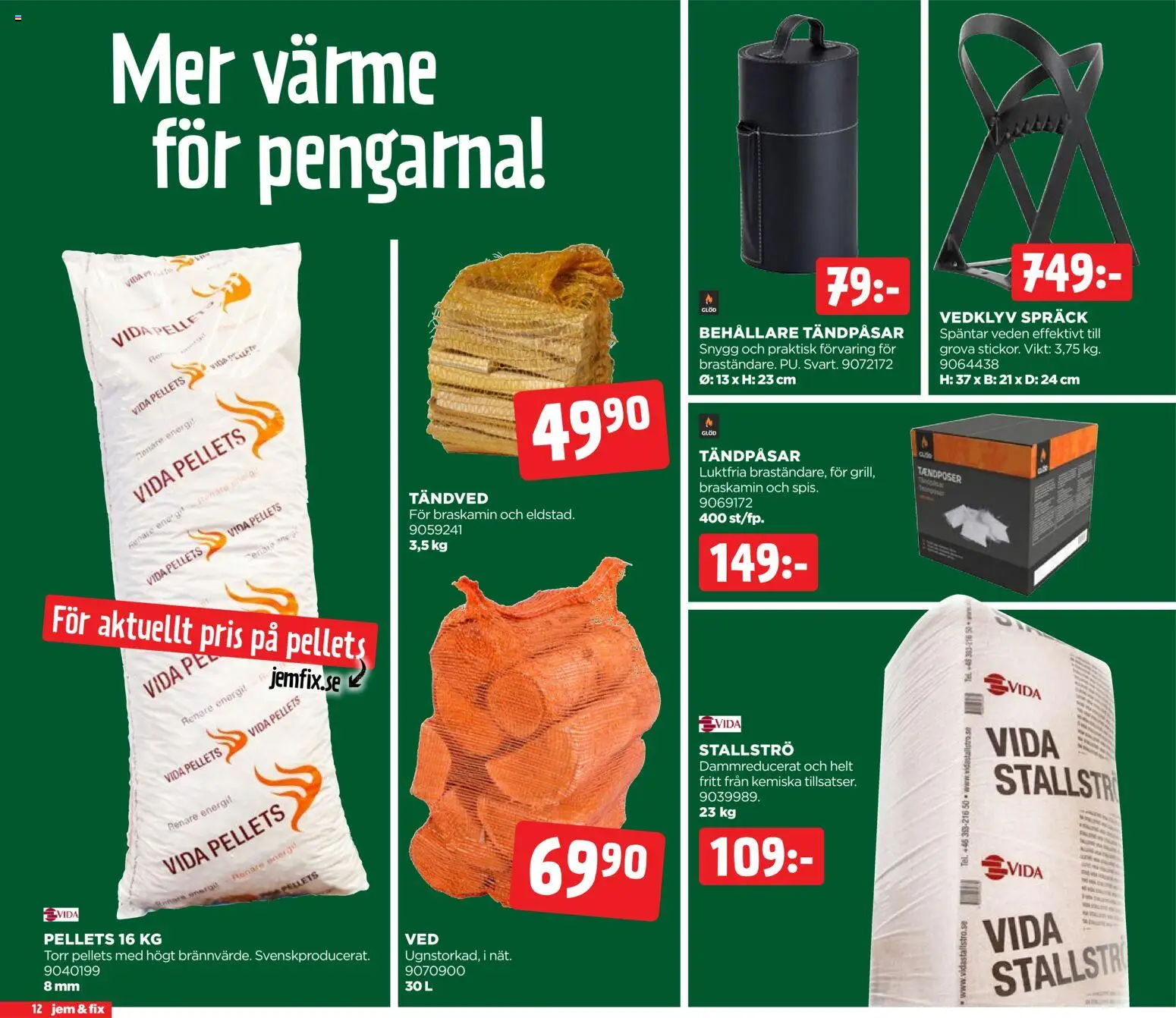 Jem & Fix reklamblad aktuell från 03.11.2025 | Sida: 12 | Produkter: Vedklyv