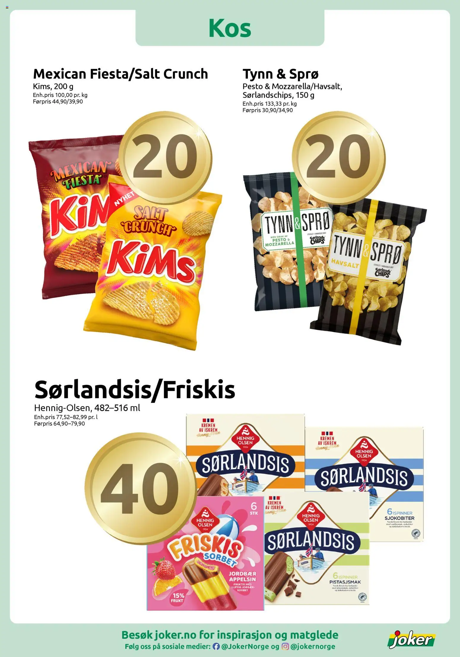 {H1} | Side: 9 | Produkter: Jordnødder, Jordbær, Iskrem, Mozzarella