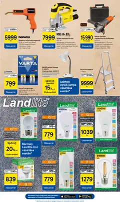 Tesco Hipermarket - Akciós újság  - amely érvényes a következő dátumtól: 22.01.2026 | Oldal: 27 | Termékek: Sarokcsiszoló, Izzó, Lámpa, Asztali lámpa