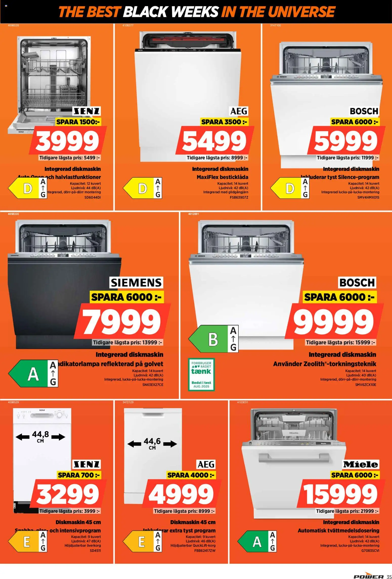 Power reklamblad aktuell från 24.11.2025 | Sida: 35 | Produkter: Diskmaskin, Kuvert