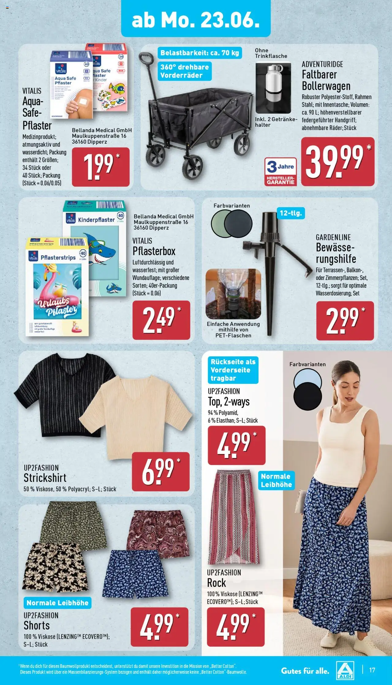 Aldi Prospekt 	 - gültig ab dem 23.06.2025 | Seite: 21 | Produkte: Shirt, Top, Up2fashion, Rock