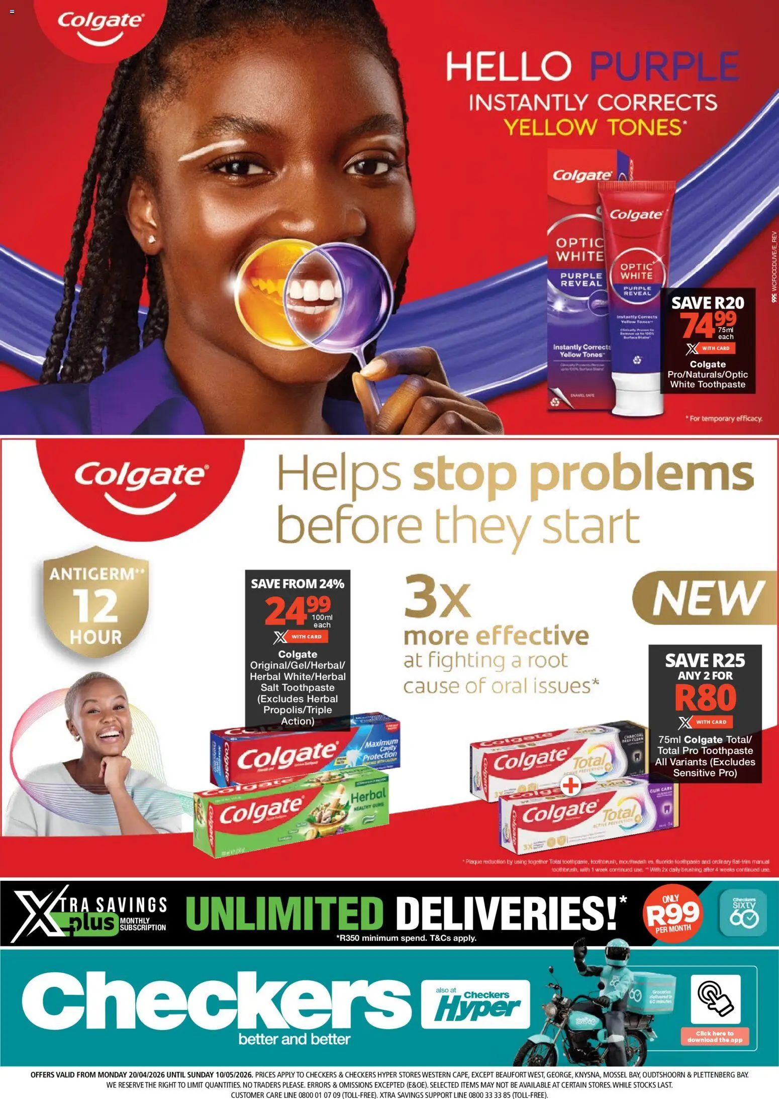 New Checkers catalogue – valid from 20.04.2026 | Page: 1 | Products: Toothpaste, Salt