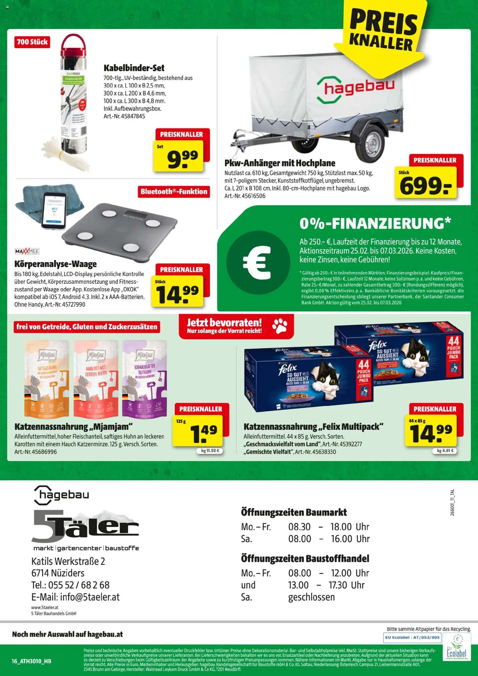Hagebau Flugblatt gültig ab 24.02.2026 | Seite: 16 | Produkte: Uhr