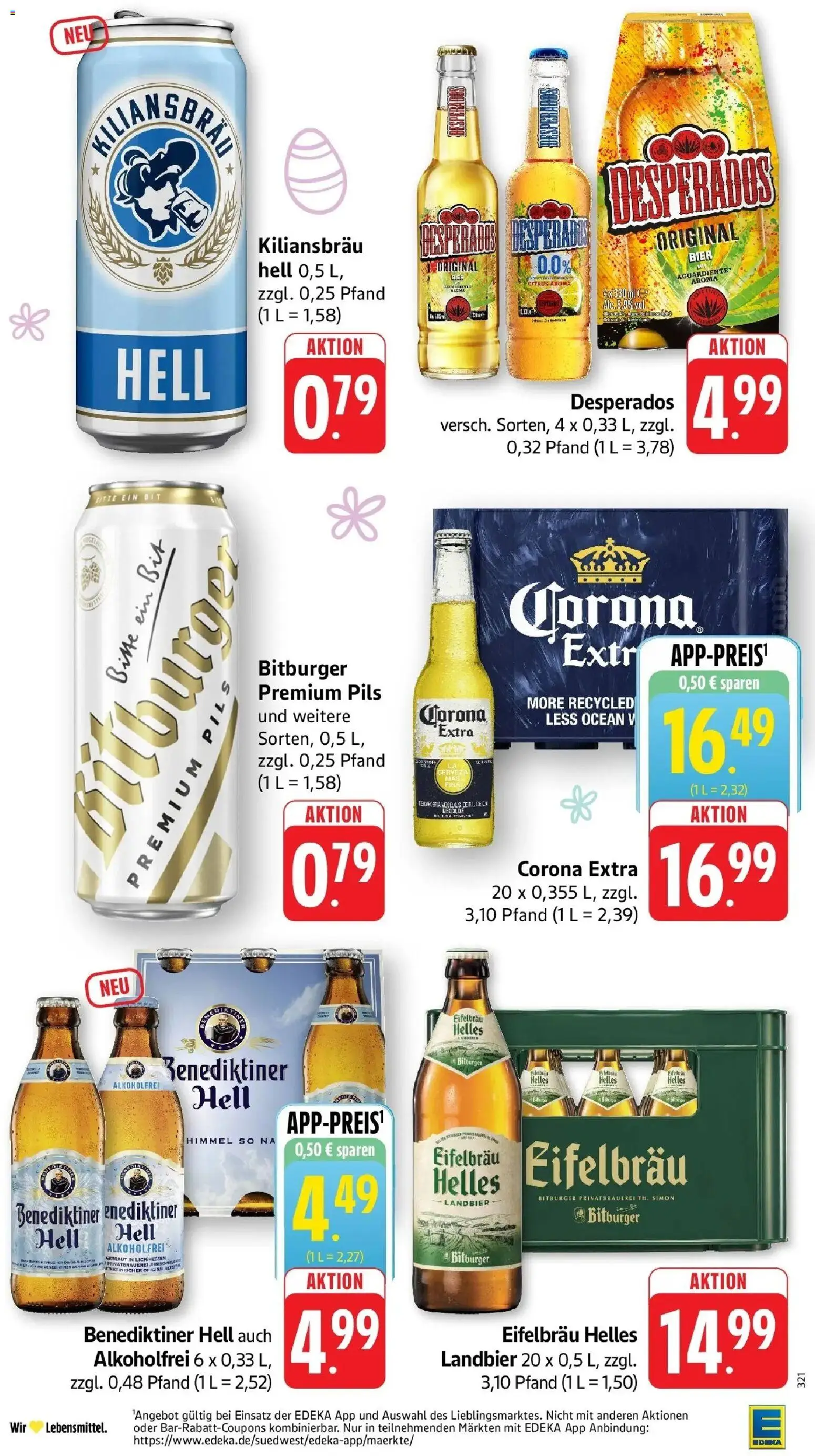 Angebote – gültig ab 30.03.2026 | Seite: 40 | Produkte: Bitburger, Pils, Benediktiner hell, Desperados