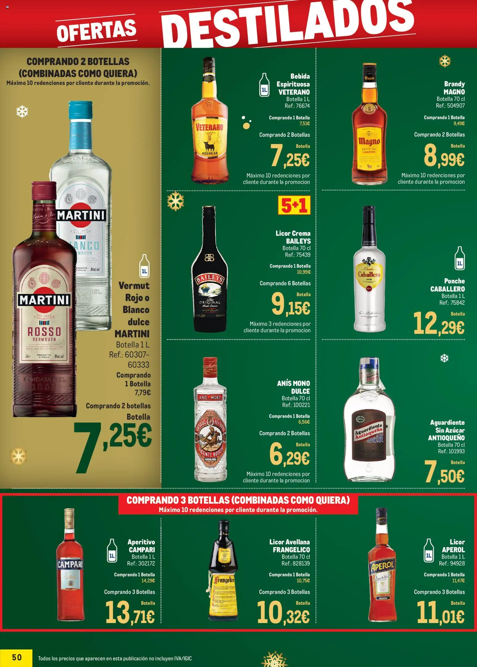 Makro - Precios Navidad Cataluña │ válido desde el 24.11.2025 | Página: 50 | Productos: Licor, Crema, Μαύρο πιπέρι