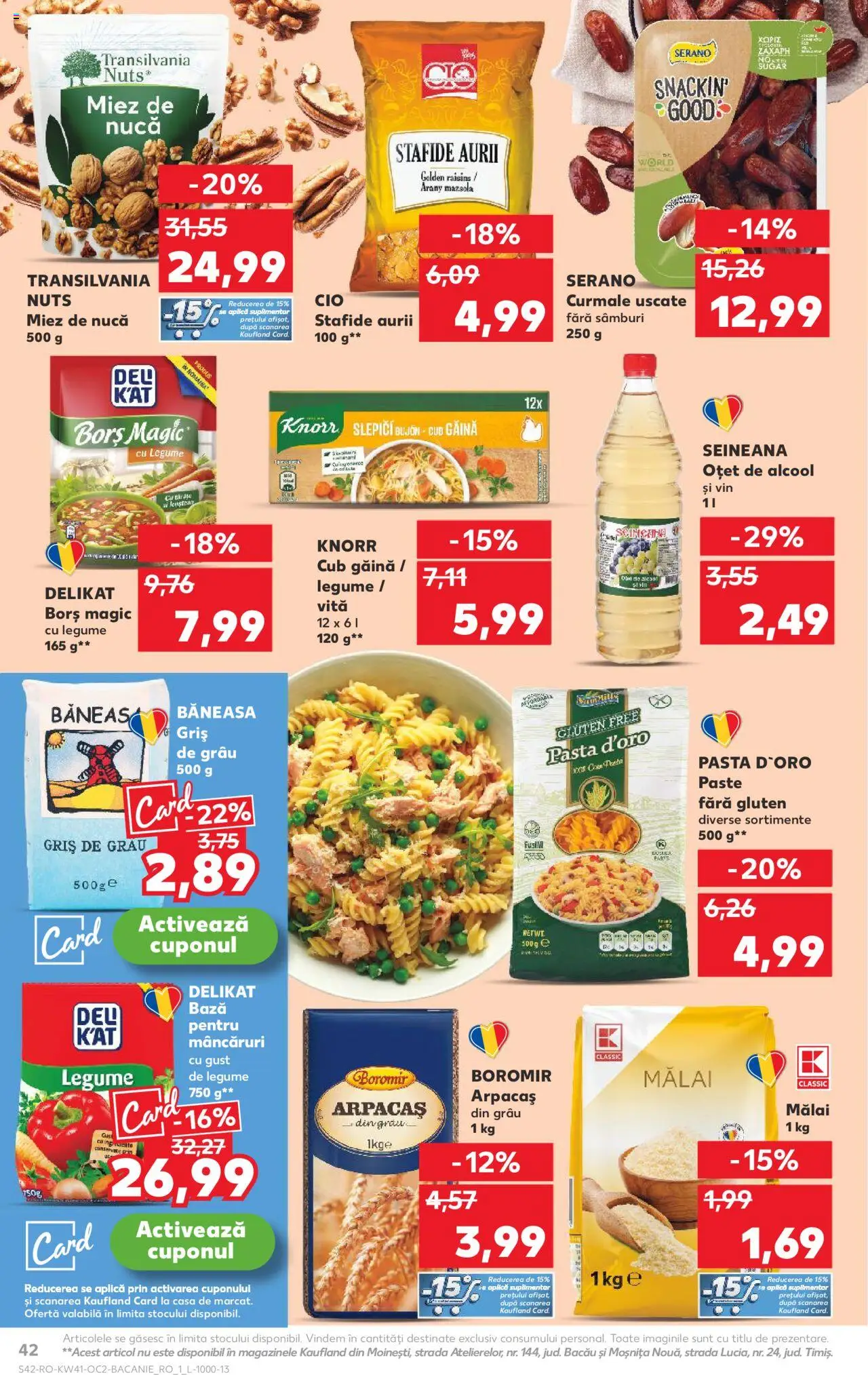 Kaufland RO akciós ujság - amely érvényes a következő dátumtól: 08.10.2025 | Oldal: 42 | Termékek: Mazsola, Bors