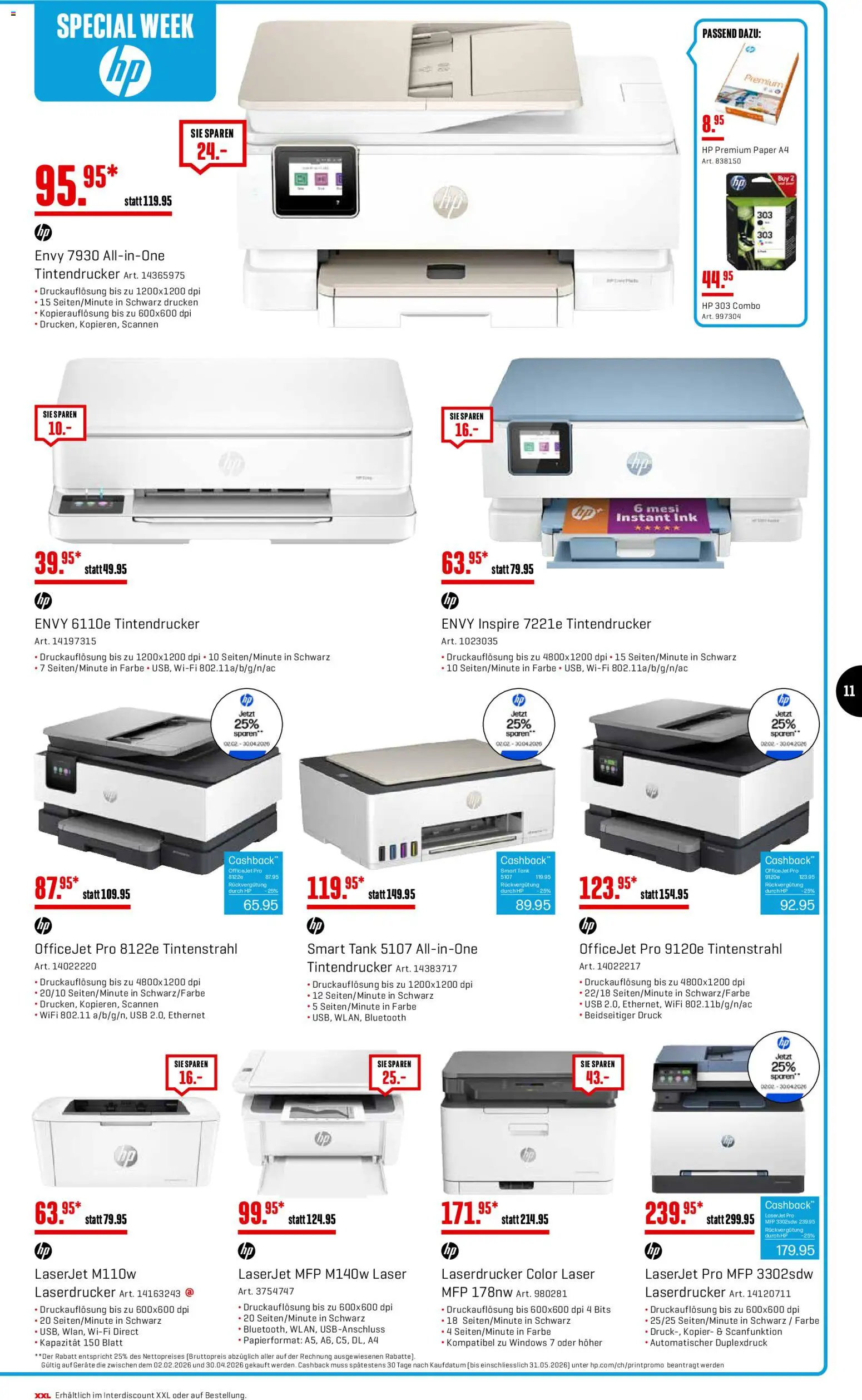 Interdiscount aktionen – gültig ab 23.03.2026 | Seite: 11 | Produkte: Laserdrucker, Usb, HP