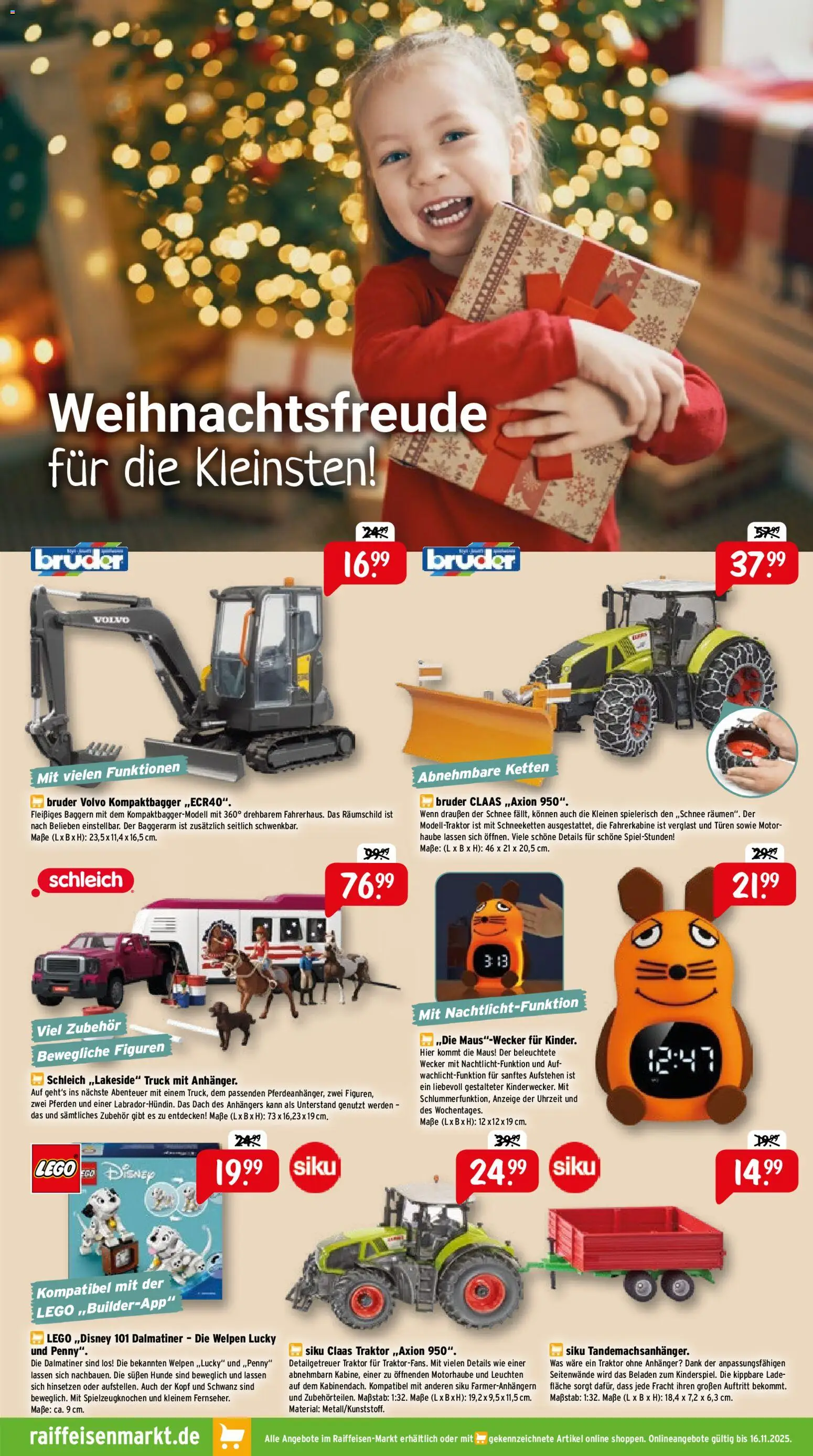 Raiffeisen Markt Prospekt 	 – gültig ab 01.11.2025 | Seite: 3 | Produkte: Maus, Wecker